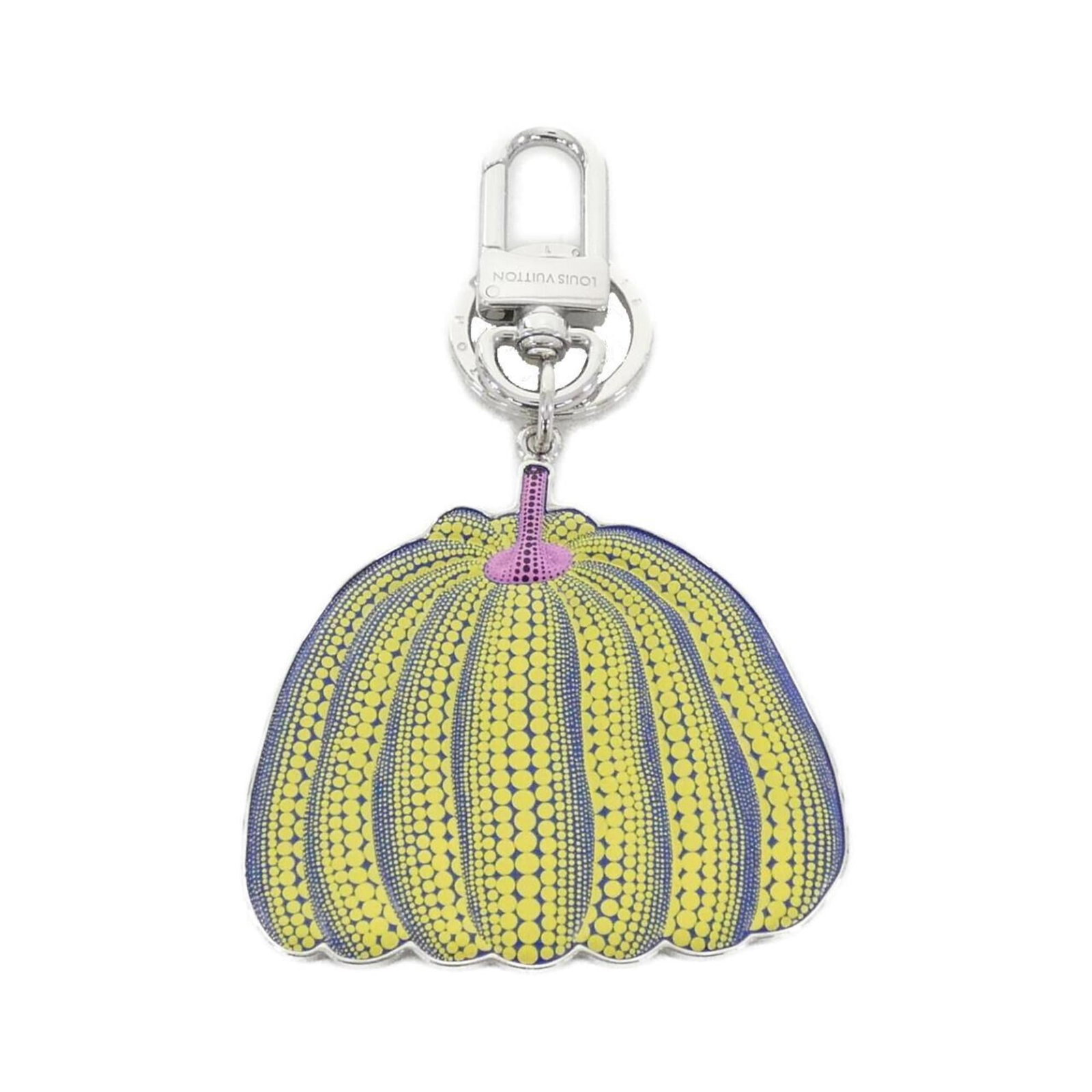 Louis Vuitton Keyring Leather: Louis Vuitton Keyring Leather Yellow Louis Vuitton Keyring Leather, made from high-quality Calfskin, features a subtle yellow color. The keyring has some scratches and dirt, but remains in very good
