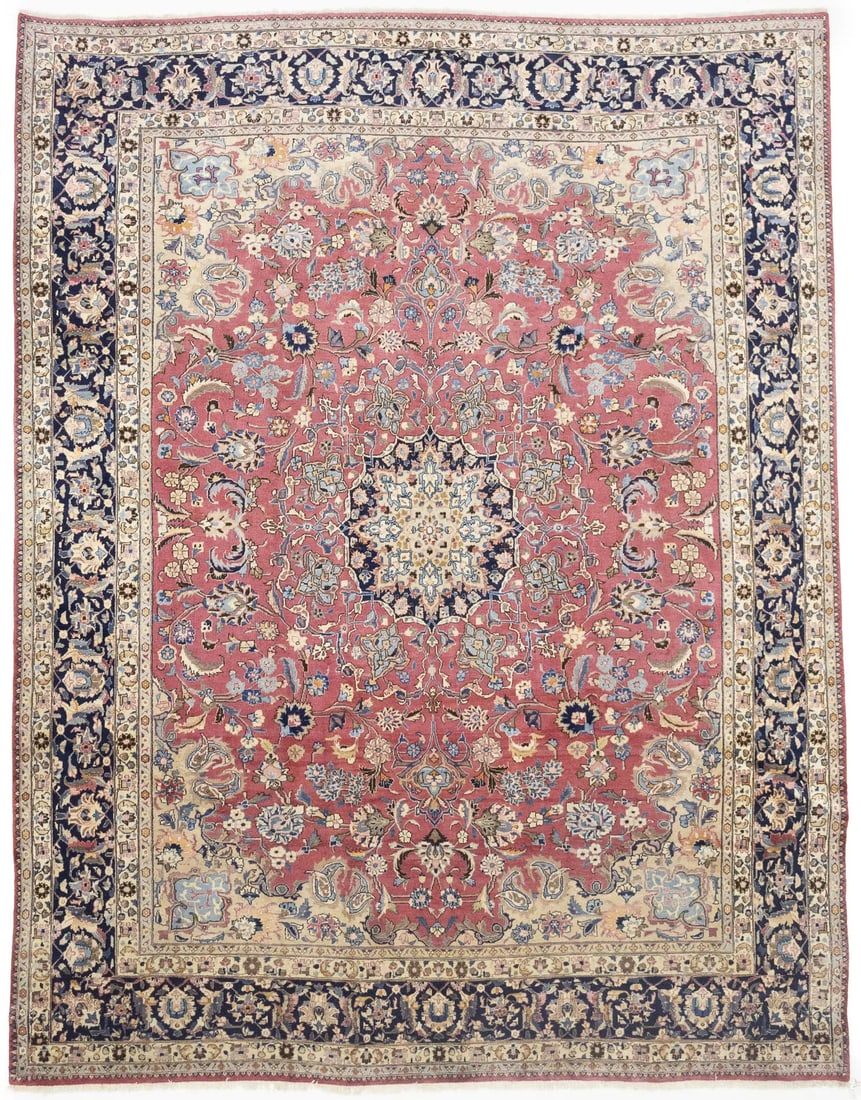 Handmade Semi-Antique Traditional Rug Muted Colors Oriental Carpet 9'8X12'5 ft (1 of 11)