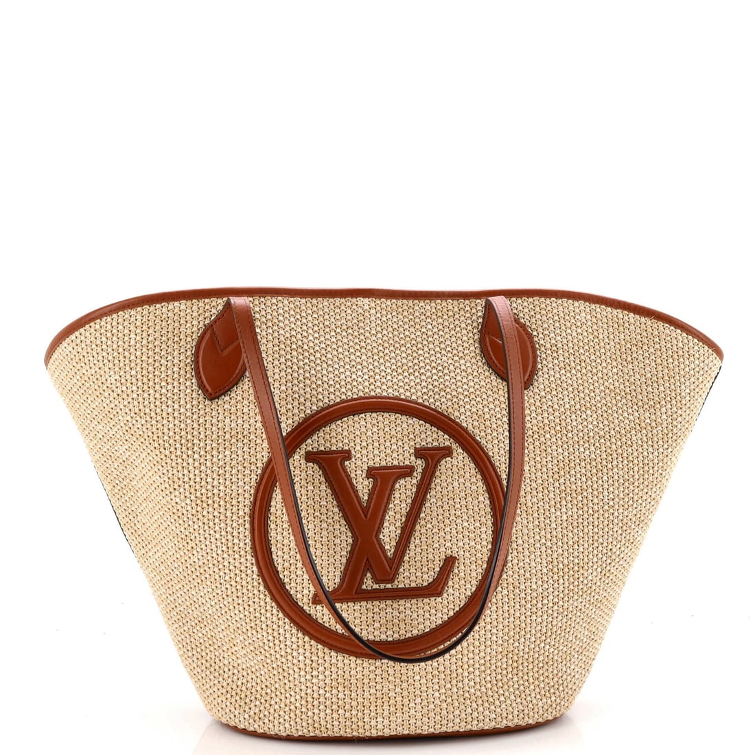 Handbag Raffia Leather Saint Louis Vuitton NM: Handbag Raffia Leather Saint Louis Vuitton NM This Louis Vuitton Saint Jacques NM Handbag boasts a unique combination of raffia leather and microfiber interior, adding a touch of elegance to its neutr