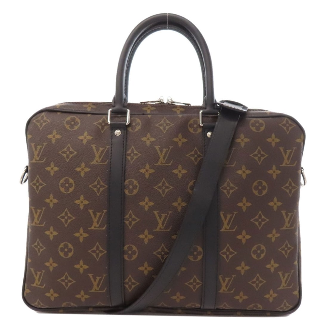 Louis Vuitton M52005 Porte-Documents Voyagepm Business Bag Monogram: Louis Vuitton M52005 Porte-Documents Voyagepm Business Bag Monogram Monogram canvas exterior, brown in color, adds a touch of classic elegance to the Louis Vuitton M52005 Porte-Documents Voyagepm