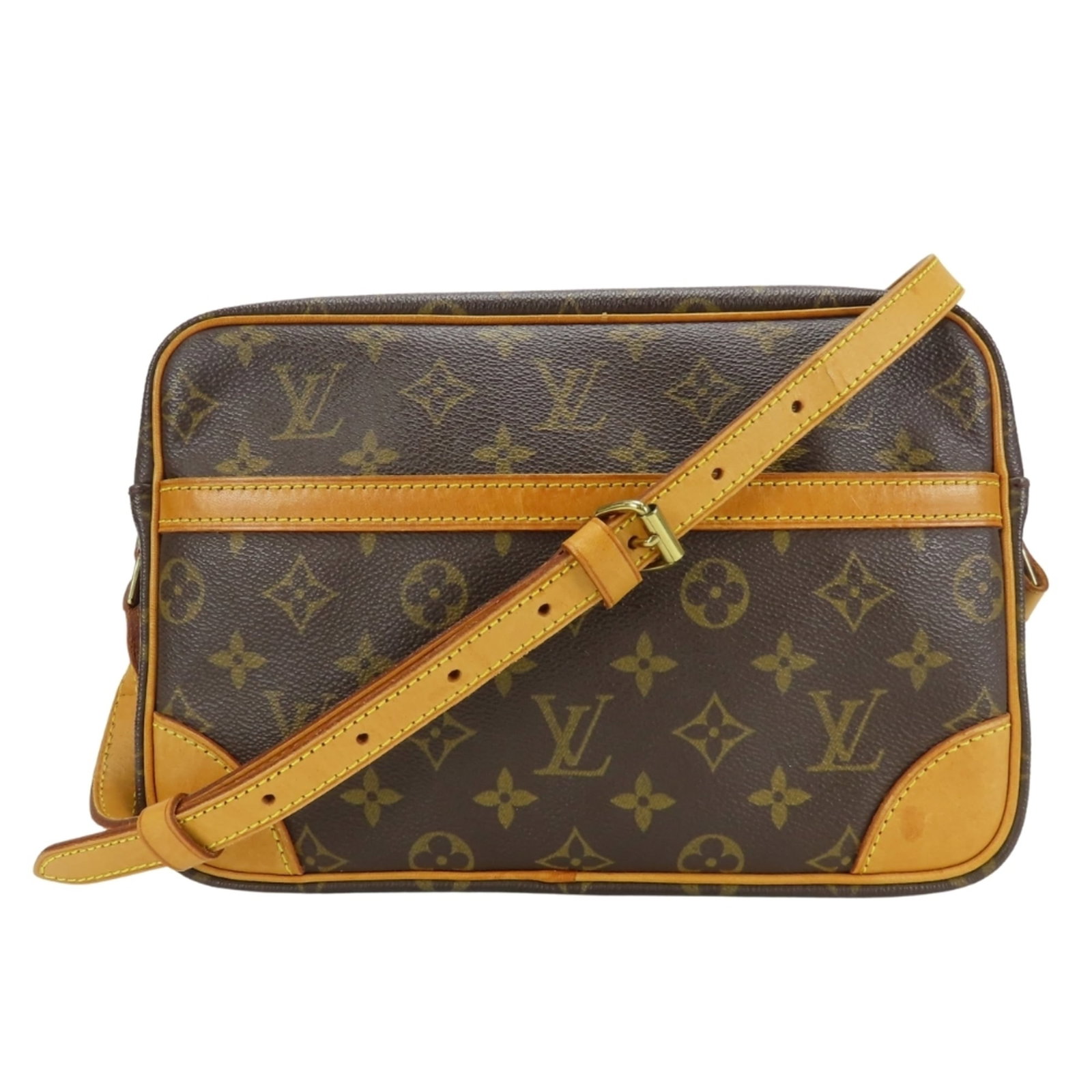 Shoulder Bag Monogram By Louis Vuitton: Shoulder Bag Monogram By Louis Vuitton Monogrammed by Louis Vuitton, this shoulder bag boasts the iconic brand's signature brown monogram pattern. With its classic design and durable construction, it 