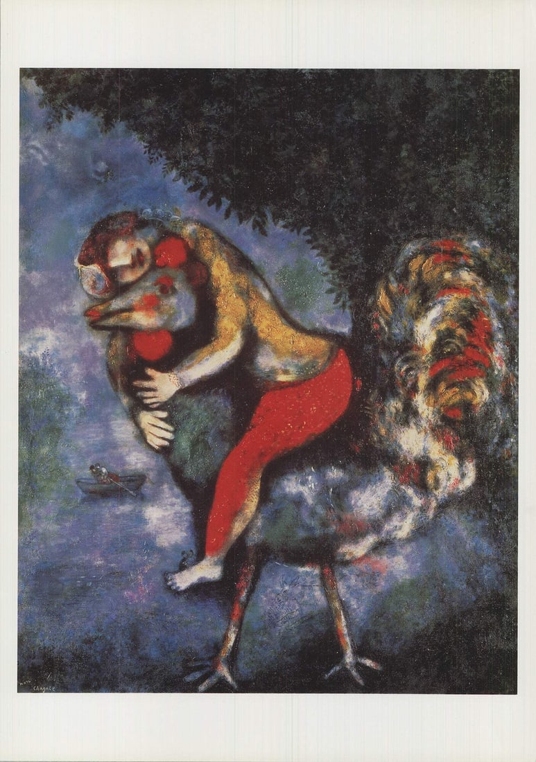 Chagall Marc 17" Coq Lithograph Modernism 12" Offset 1994: Chagall Marc 17" Coq Lithograph Modernism 12" Offset 1994 Item Specifics: Artist: Marc Chagall Brand: Chagall Marc Exact Year: 1994 Height: 17 Item Height: 17 Subject: Animals Type: Offset Lithograph 