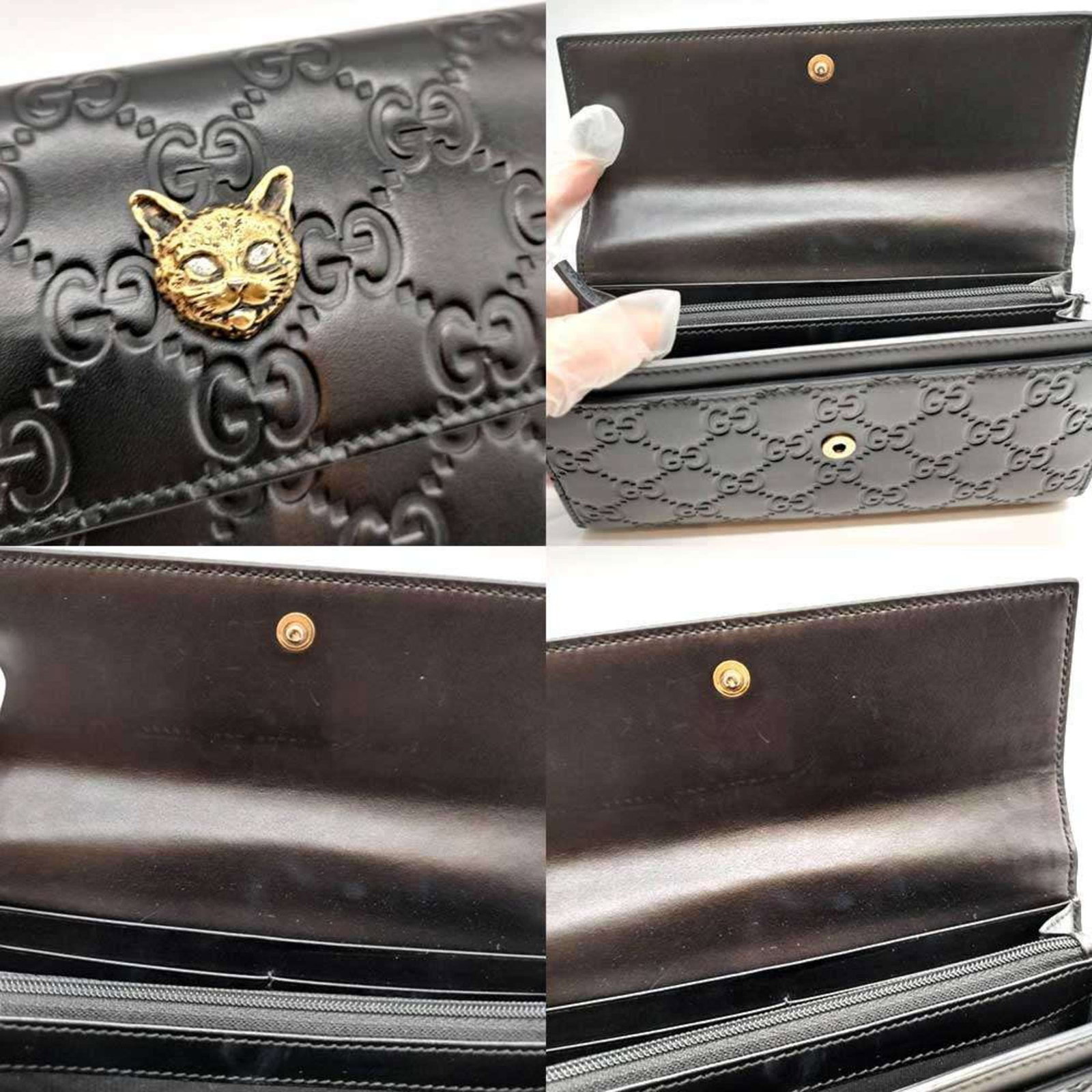 Long Wallet Leather Bi Fold Gucci - 4