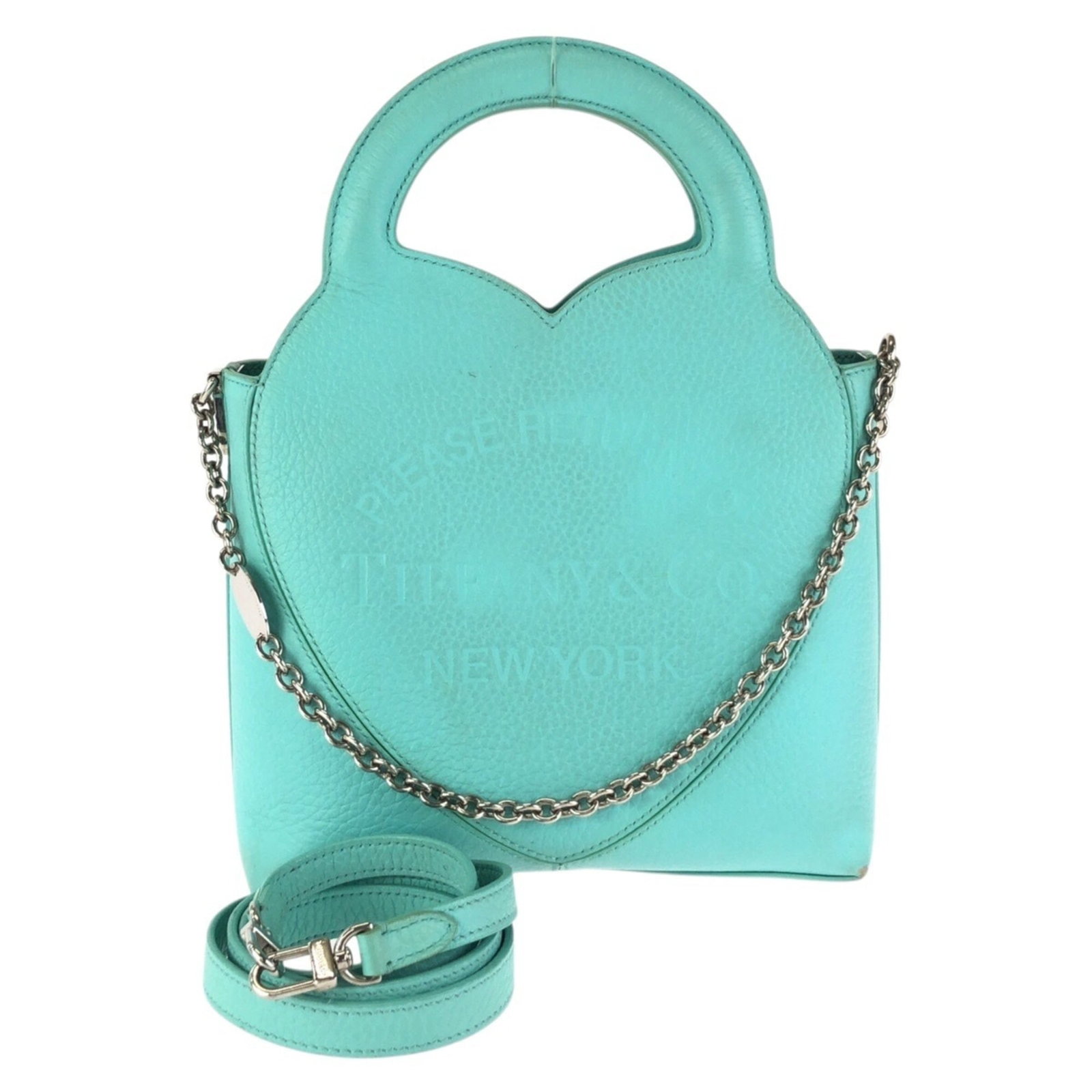 Handbag Leather Shoulder Bag: Handbag Leather Shoulder Bag Light blue leather shoulder bag with a classic design, bearing traces of usage and minor scratches. Made from high-quality leather, this bag measures 16cm x 20cm x 9cm and
