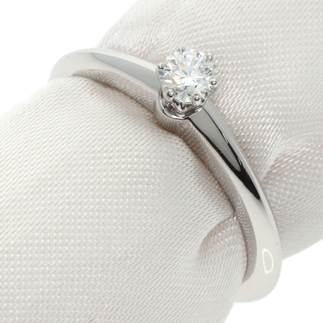 Diamond ring platinum solitaire diamond ring by Tiffany & Co (1 of 9)
