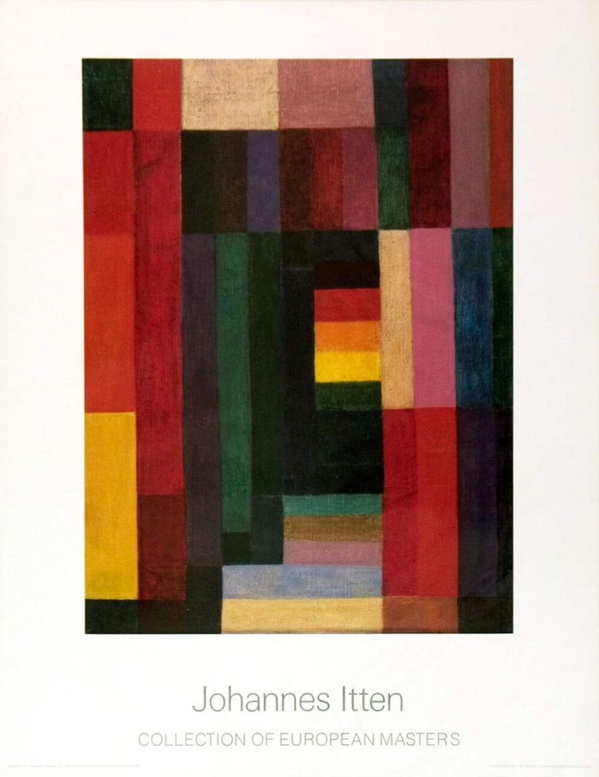 JOHANNES ITTEN Horizontal-Vertical 35.5" x 27.5" Poster 1999 Minimalism Multicol (1 of 1)