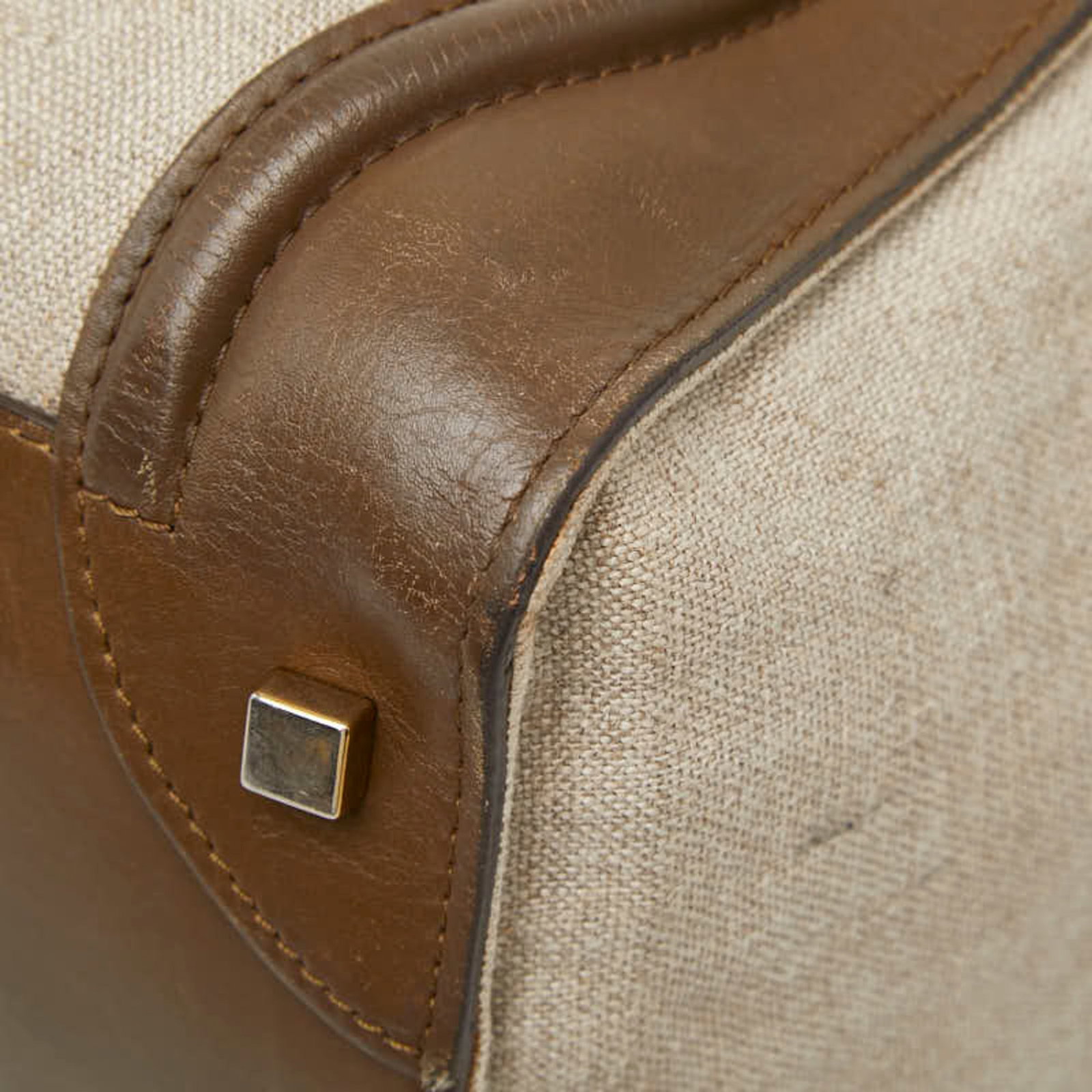 Canvas Leather Handbag Celine - 4