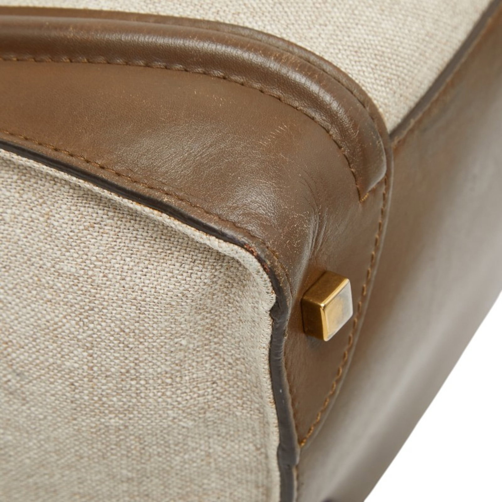 Canvas Leather Handbag Celine - 5