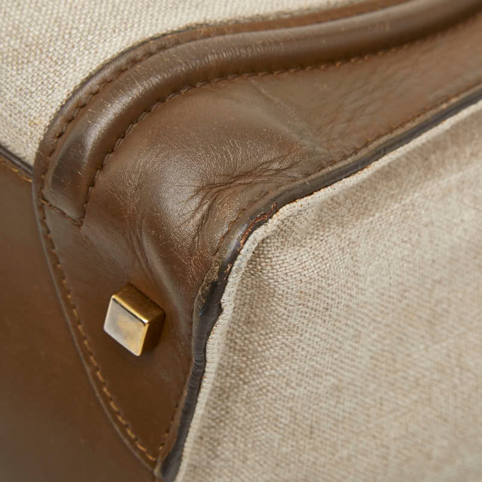 Canvas Leather Handbag Celine - 6