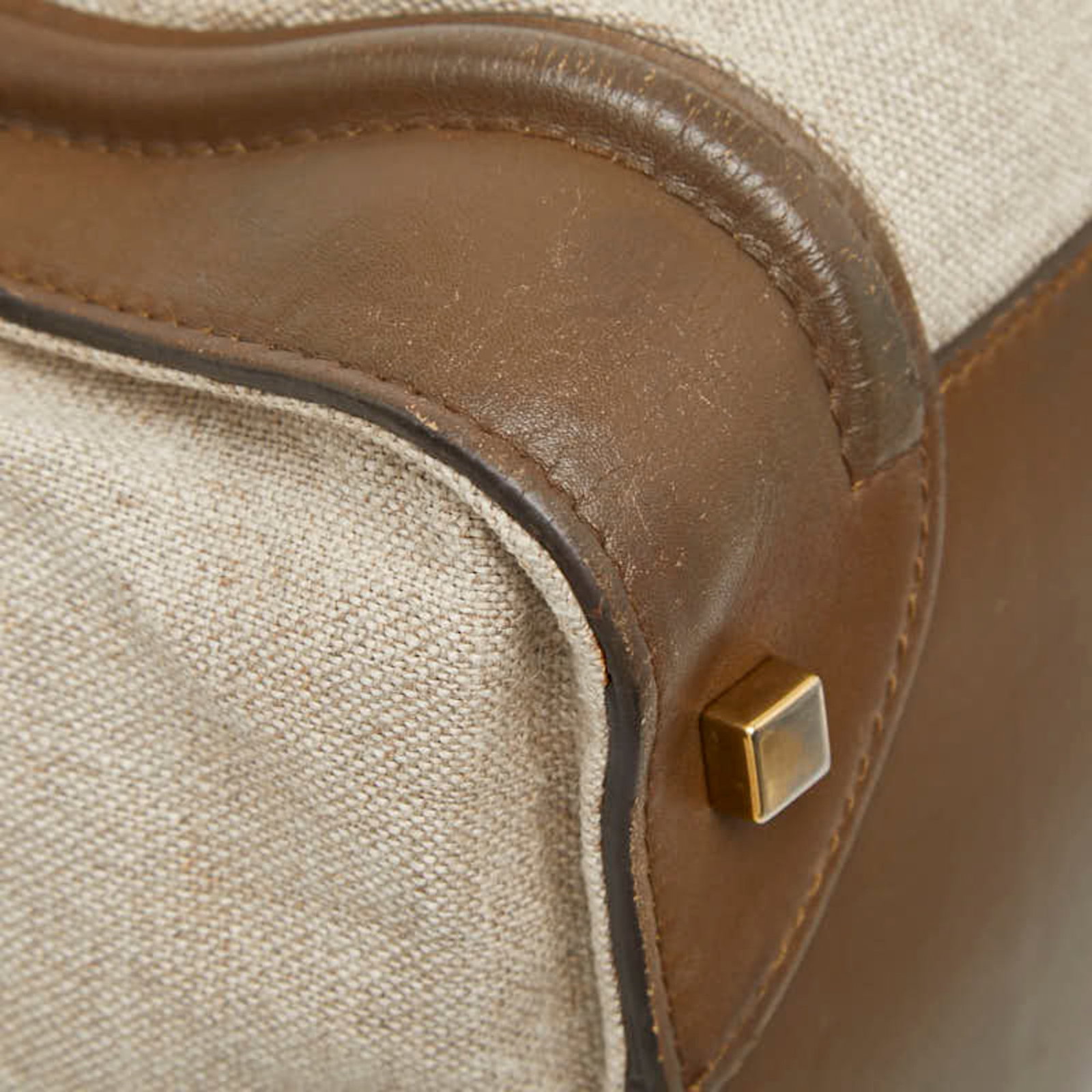 Canvas Leather Handbag Celine - 7