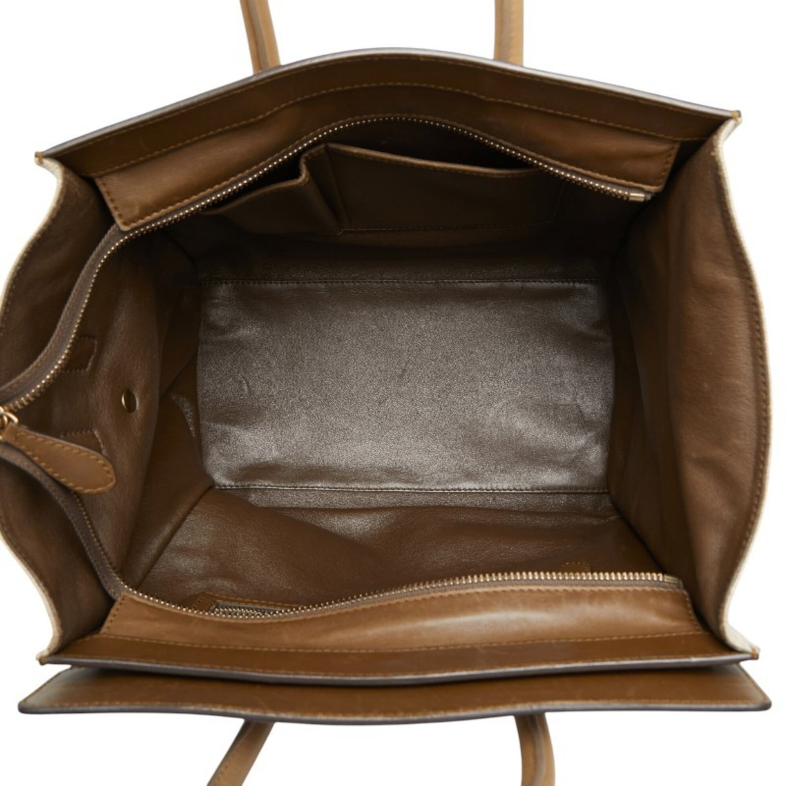 Canvas Leather Handbag Celine - 9