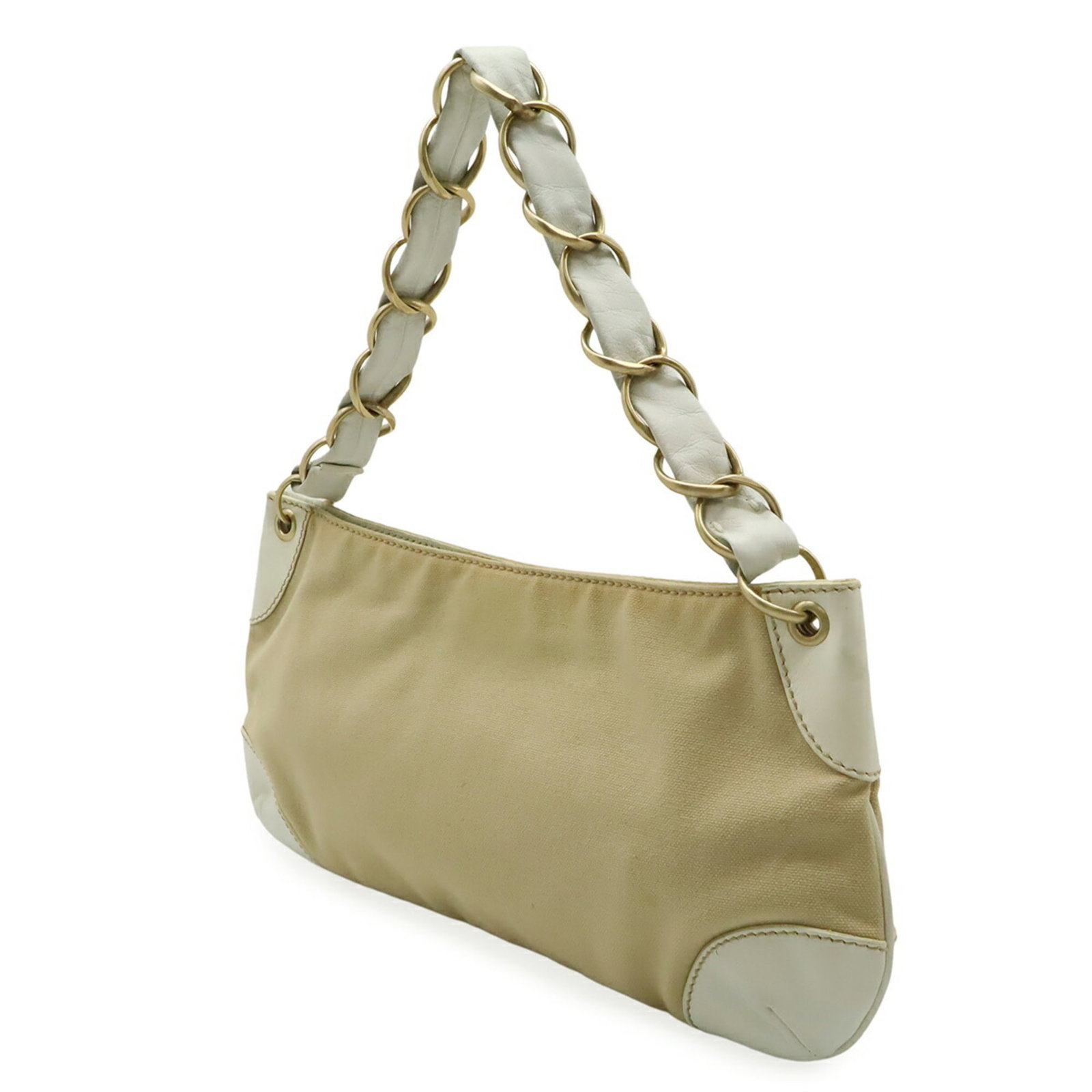 Canvas Leather Bag Chanel Shoulder - 3