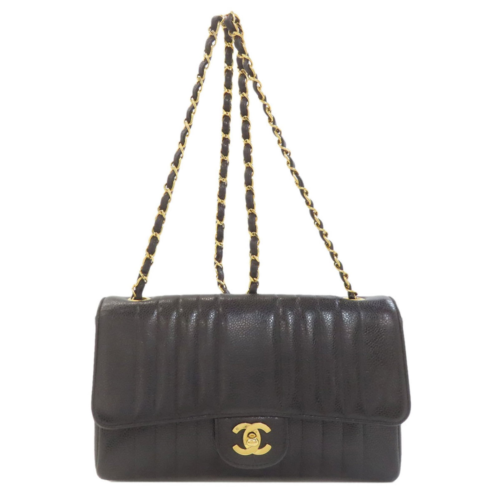 Shoulder bag leather Chanel: Shoulder bag leather Chanel This black leather Chanel shoulder bag features a classic design with calfskin material and a timeless silhouette. With its 15cm x 25cm x 6.5cm dimensions, it's the perfect