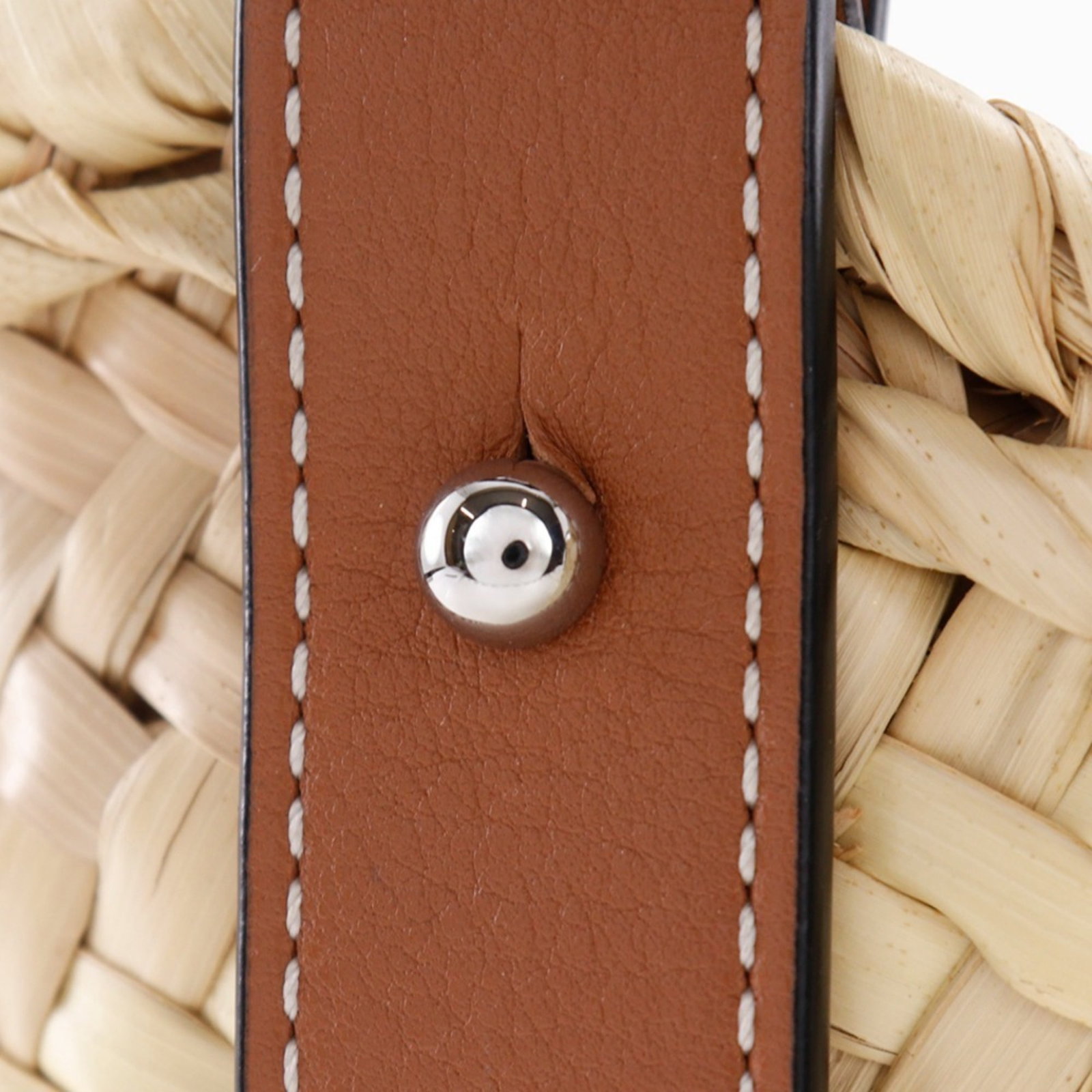 Loewe Raffia Tote Leather Bag - 14