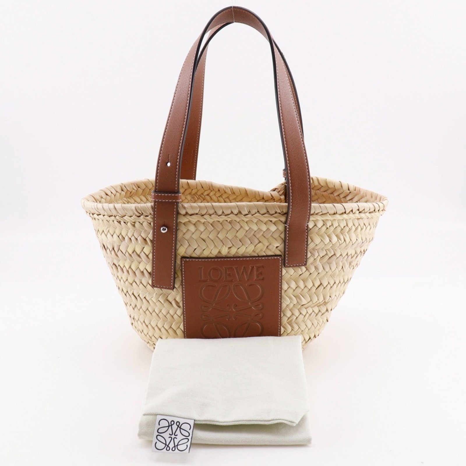 Loewe Raffia Tote Leather Bag - 18