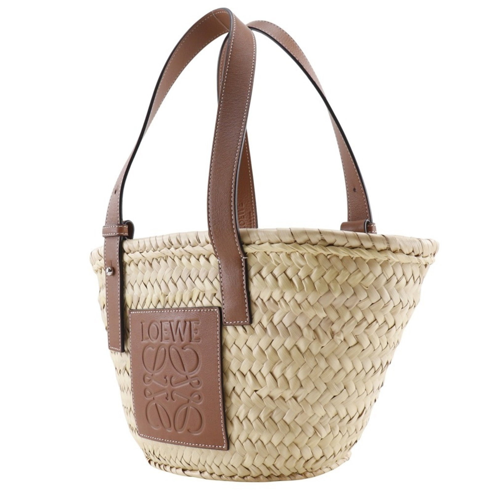Loewe Raffia Tote Leather Bag - 2