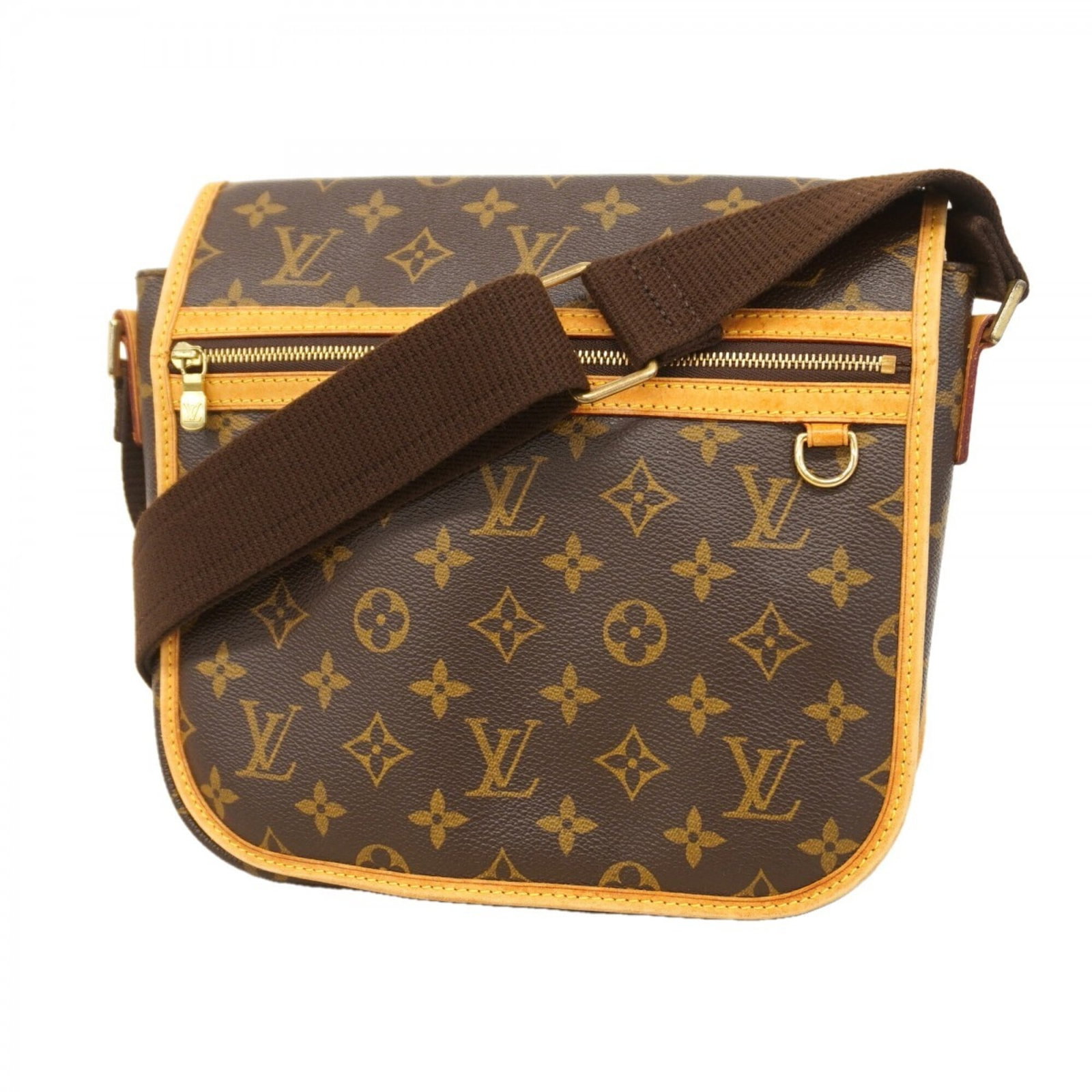 Shoulder Bag of Louis Vuitton: Shoulder Bag of Louis Vuitton Brown Louis Vuitton shoulder bag with classic design, measuring 23cm x 24.5cm x 8cm, featuring a worn exterior with traces of usage and minor scratches. The bag's conditi