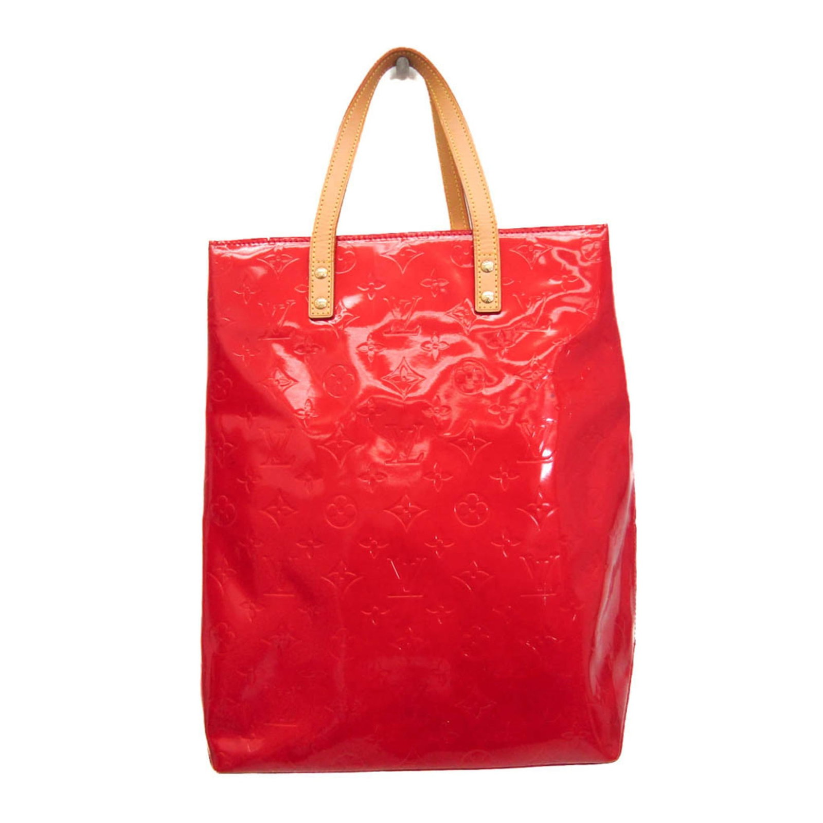Vernis Monogram Handbag Louis Vuitton: Vernis Monogram Handbag Louis Vuitton The Vernis Monogram Handbag Louis Vuitton boasts its iconic monogram pattern in rich Rouge color, adorned with elegant gold hardware. This stylish handbag