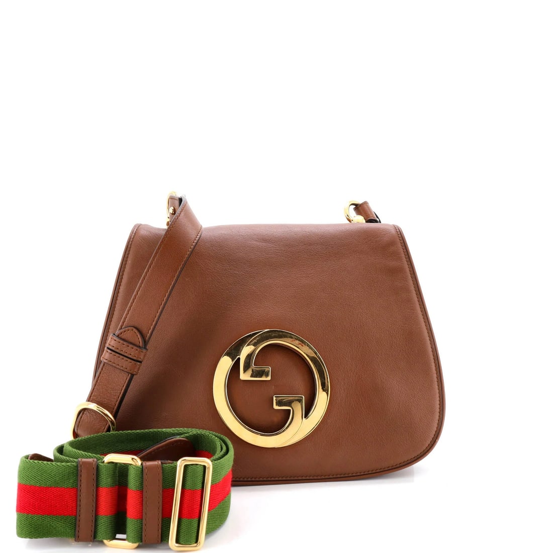 Gucci Flap Leather Bag Medium NM Blondie Shoulder: Gucci Flap Leather Bag Medium NM Blondie Shoulder Medium Gucci Flap Leather Bag in Blondie NM, featuring a classic shoulder design with heavy edge wear and scuffs. The bag's exterior leather has