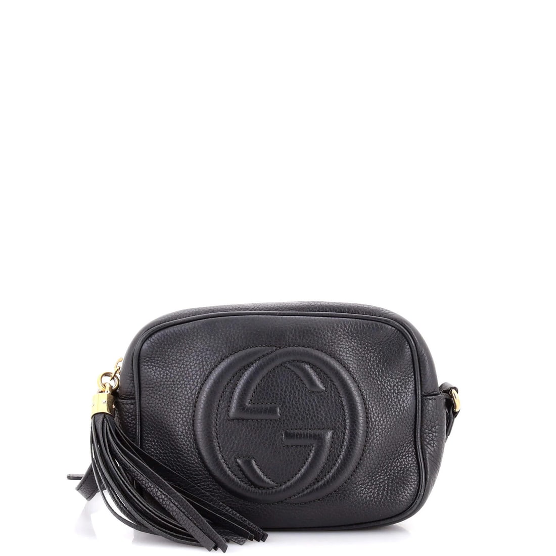 Small crossbody leather soho disco bag gucci: Small crossbody leather soho disco bag gucci Small Gucci Soho Disco Crossbody Bag in Black Leather. This compact bag features a neutral interior and gold hardware, with exterior scuffs, creases, and