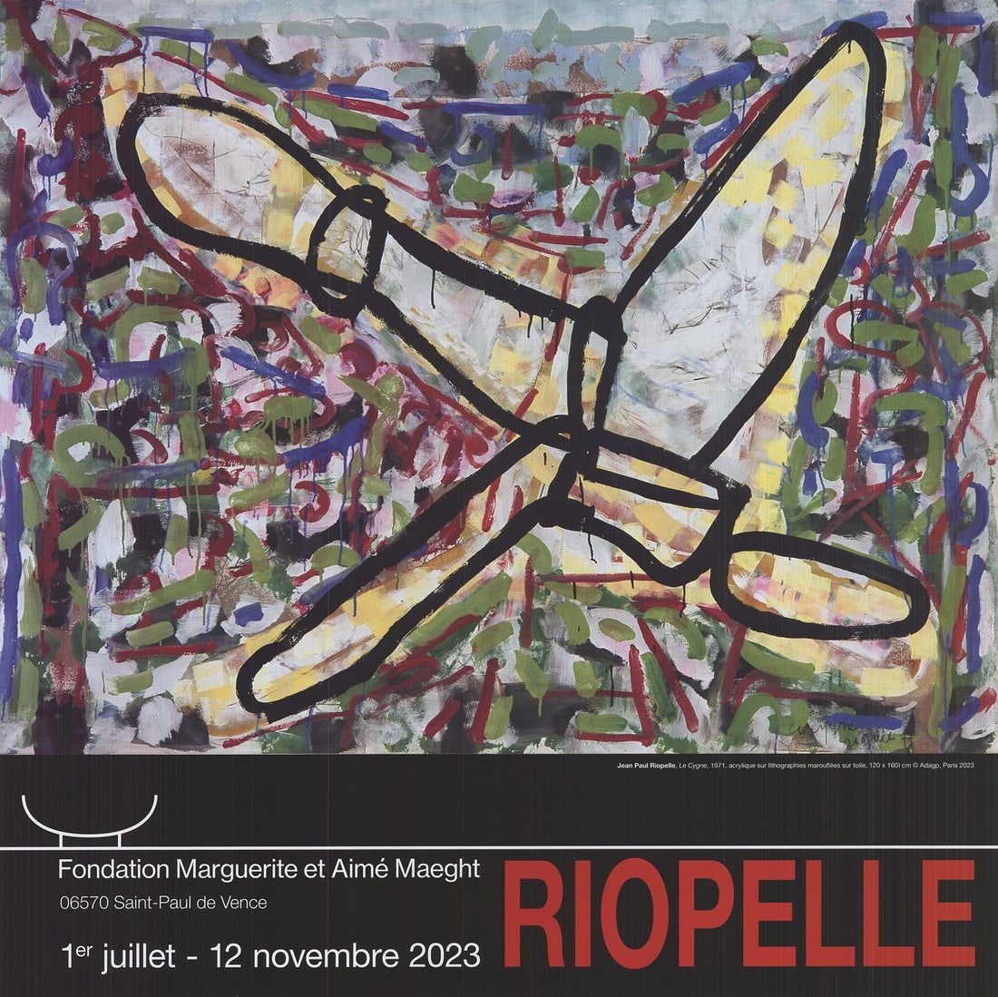 Jean Paul Riopelle Le Gygne 19" x 19" Offset Lithograph 2023 (1 of 4)