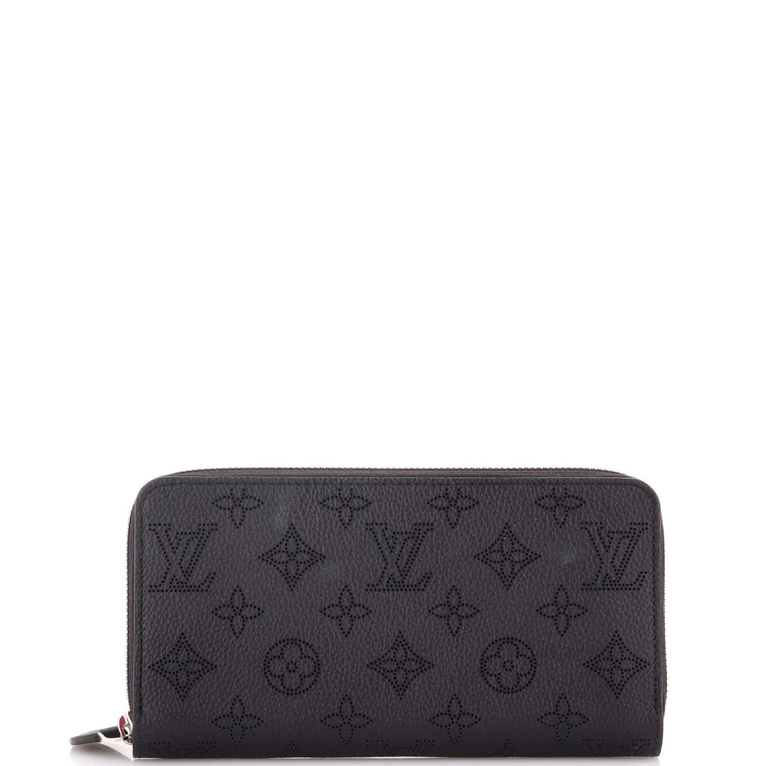 Vuitton Leather Wallet Zippy Louis: Vuitton Leather Wallet Zippy Louis Black Mahina Leather Louis Vuitton Zippy Wallet with Silver Hardware, featuring a classic design and sleek exterior. Measuring approximately 4" in height, 7.5" in