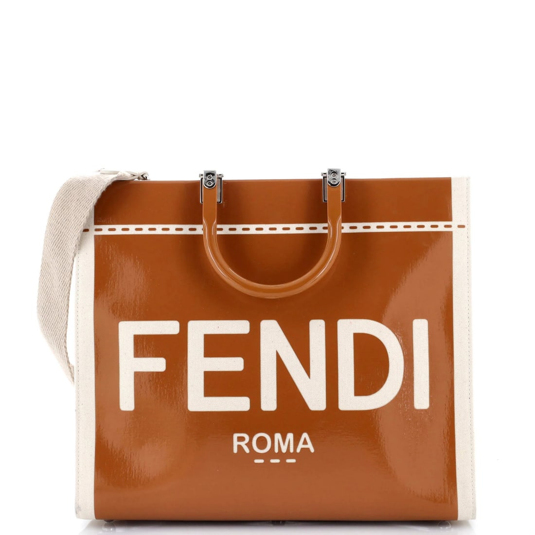 Patent Fendi Sunshine Tote Shopper Large: Patent Fendi Sunshine Tote Shopper Large Patent Fendi Sunshine Tote Shopper Large - A stylish and iconic tote bag from the renowned Italian luxury brand, featuring patent leather exterior with