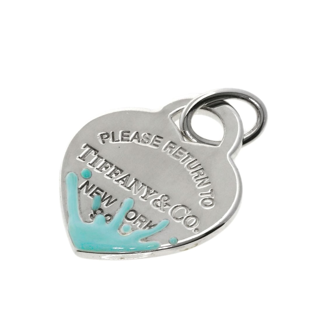 Return to color silver top pendant Tiffany&Co: Return to color silver top pendant Tiffany&Co Silver top pendant from Tiffany&Co. features a sleek silver finish and no main stone, making it a simple yet elegant accessory. The pendant's sterling sil