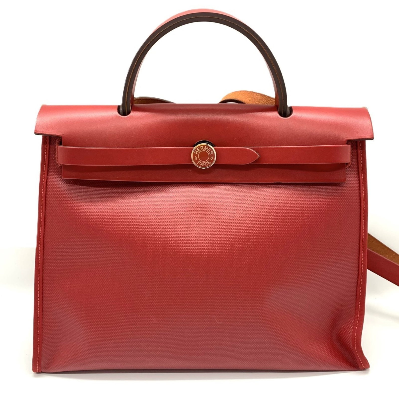 Shoulder Bag Coated Leather Canvas By Hermes (1 of 8)