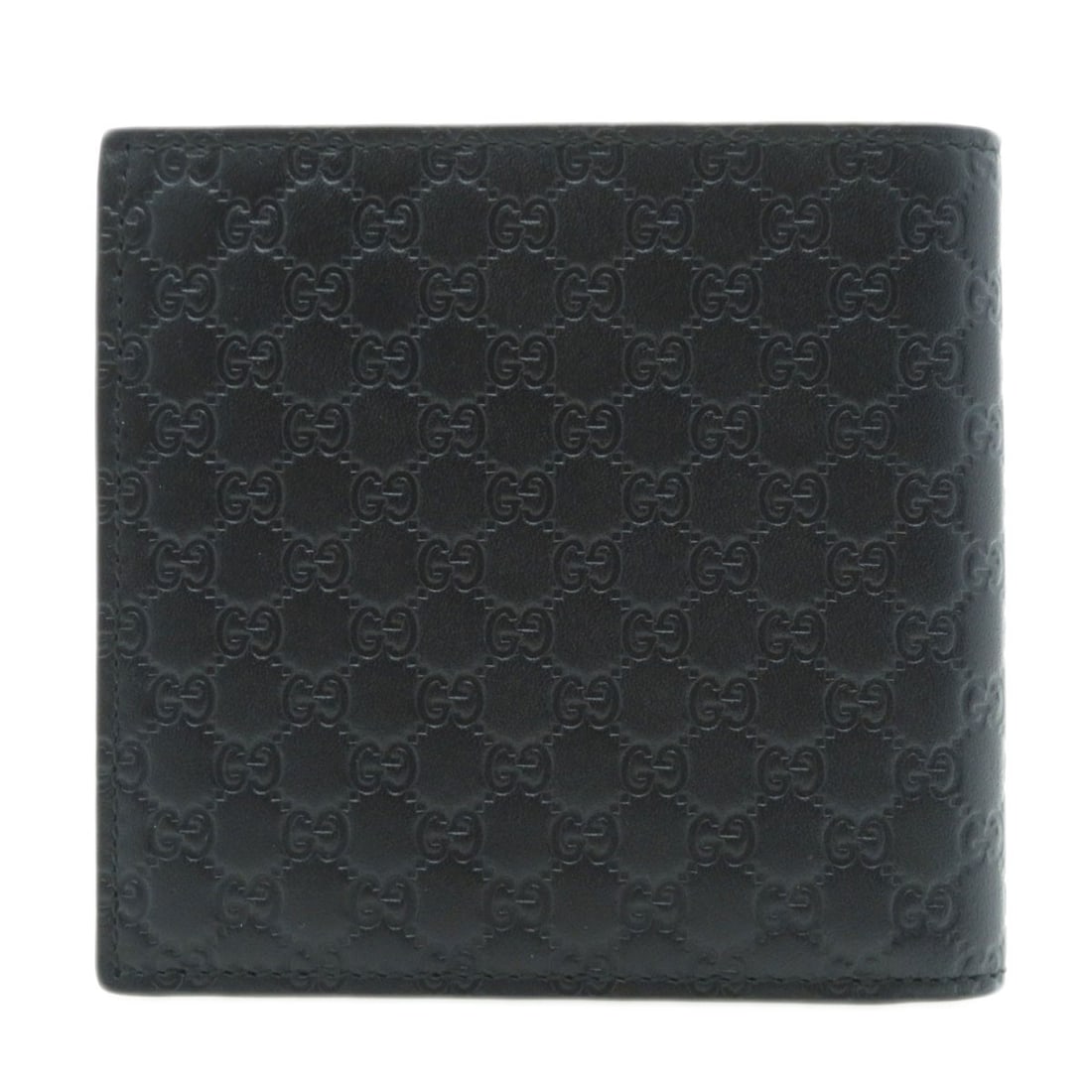 Gucci 150413 Gg Signature Microsima Outlet Bifold Wallet With Coin Pocket: Gucci 150413 Gg Signature Microsima Outlet Bifold Wallet With Coin Pocket The Gucci 150413 Gg Signature Microsima Bifold Wallet with Coin Pocket boasts sleek black exterior and interior, featuring a s