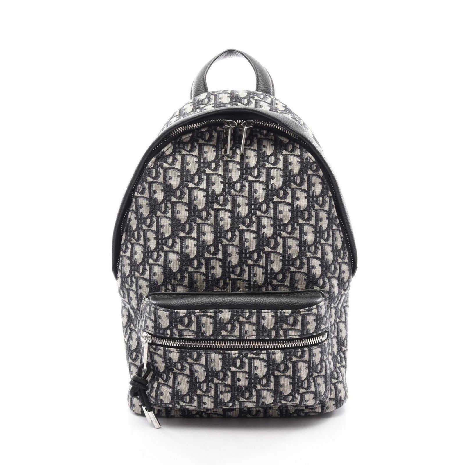 Canvas Leather Dior Handbag Backpack Christian: Canvas Leather Dior Handbag Backpack Christian Canvas leather Dior backpack with a classic beige and navy color combination, featuring a timeless design that exudes elegance. The canvas and leather ma