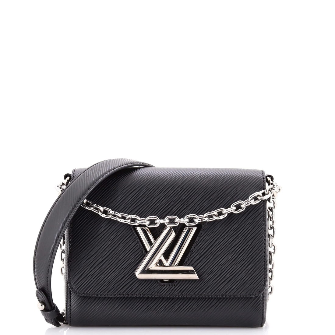 Louis Vuitton Twist Handbag Epi Leather PM: Louis Vuitton Twist Handbag Epi Leather PM Black Louis Vuitton Twist Handbag Epi Leather PM features a classic cross body design with an exterior made from high-quality Epi leather. The bag's