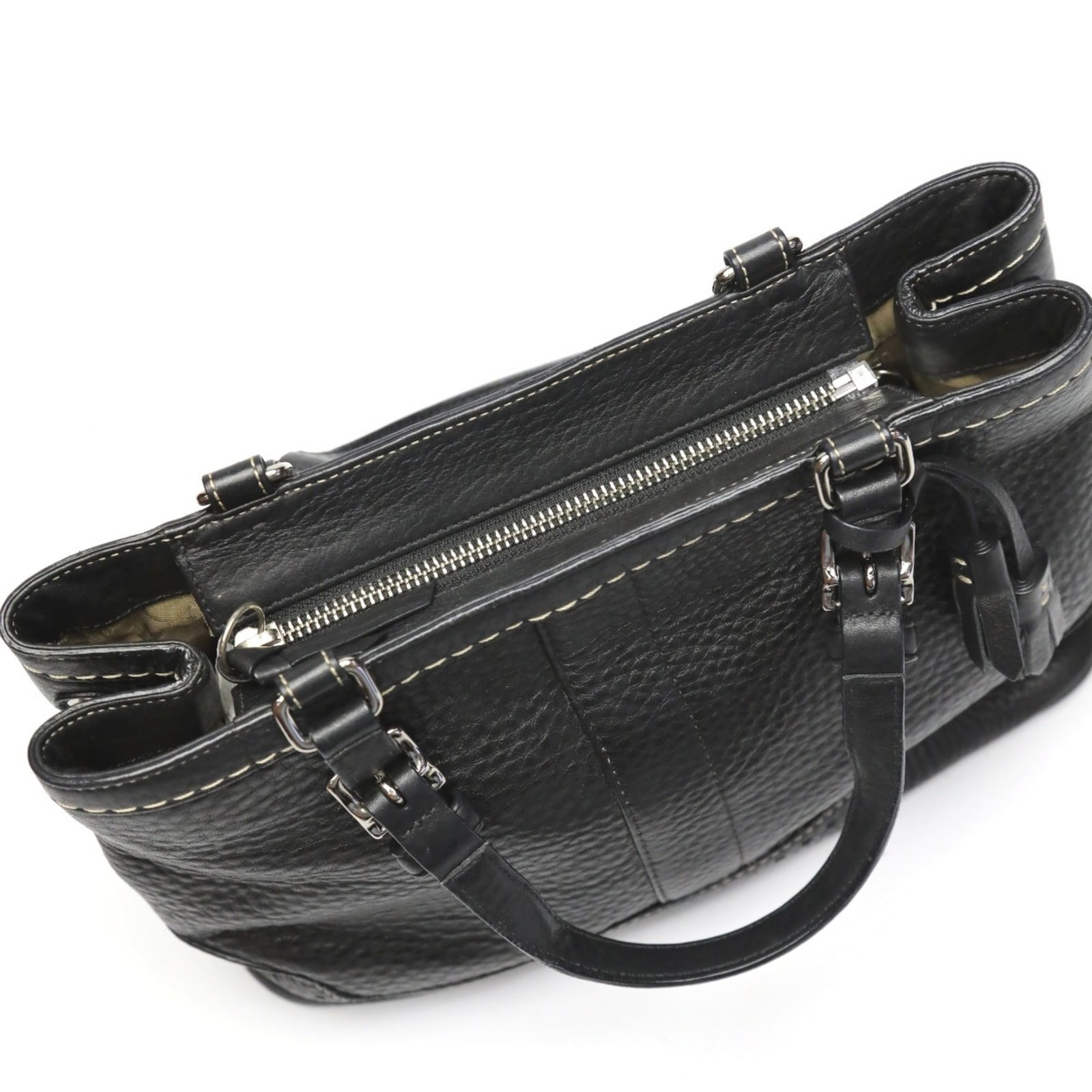 Handbag Leather Coach - 11