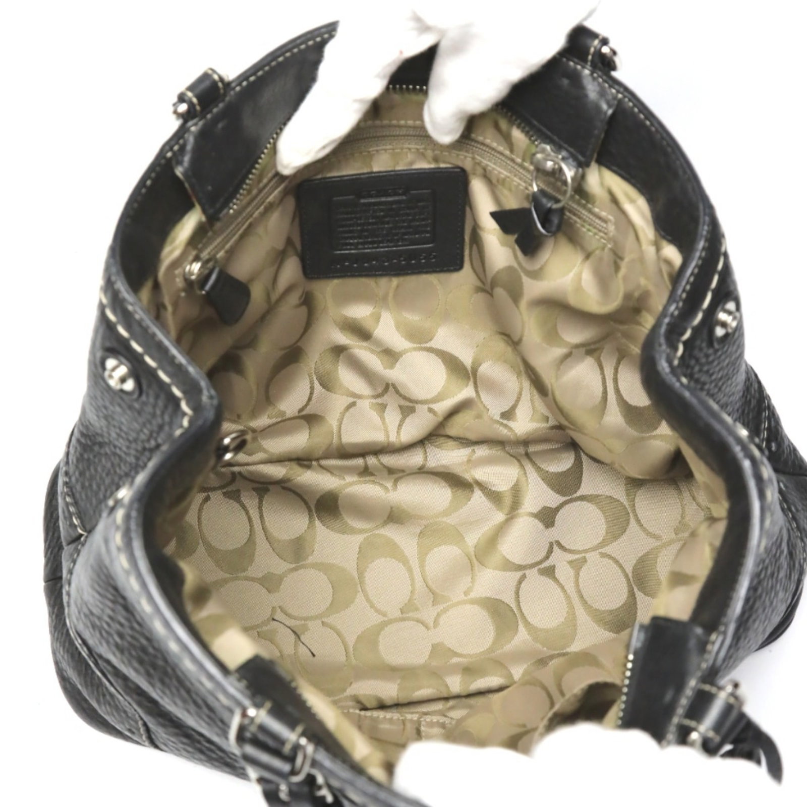 Handbag Leather Coach - 12