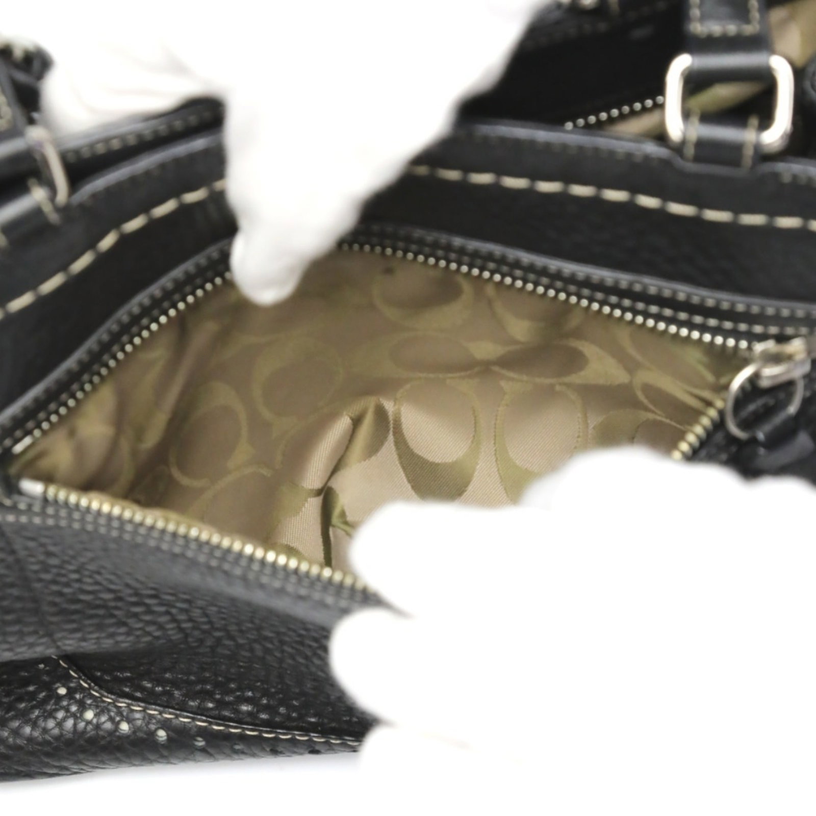 Handbag Leather Coach - 18