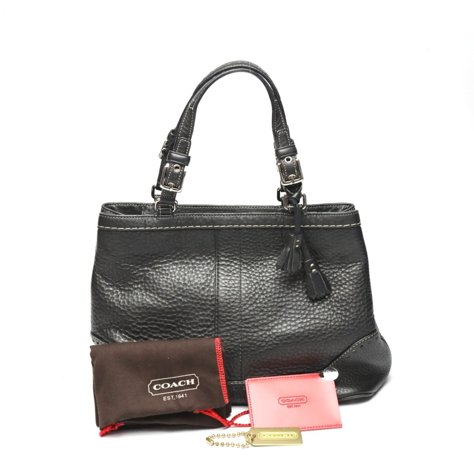Handbag Leather Coach - 2