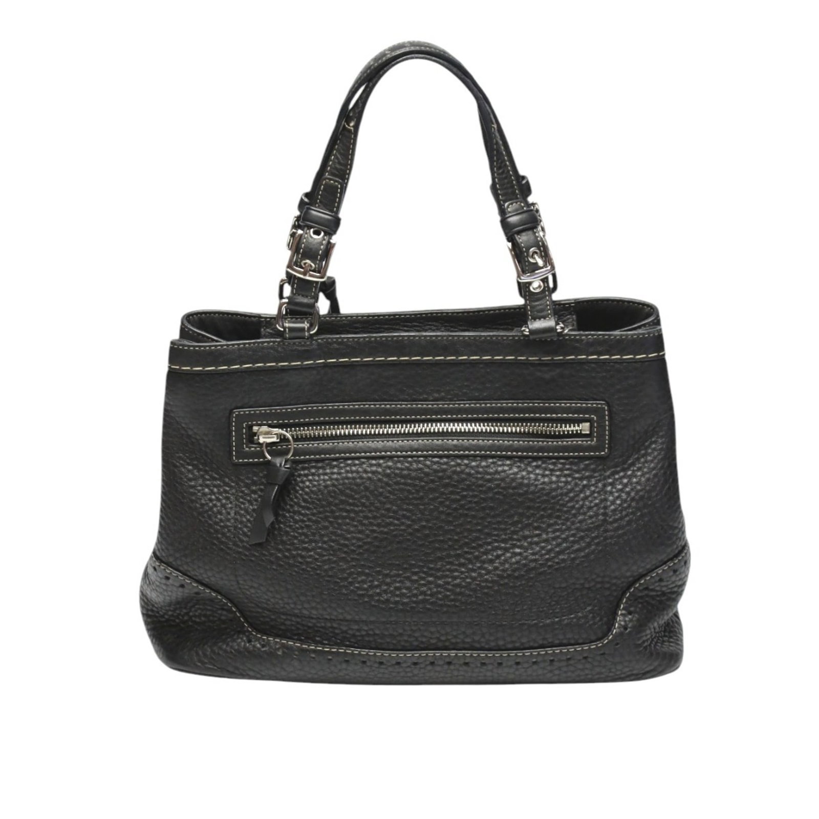 Handbag Leather Coach - 3