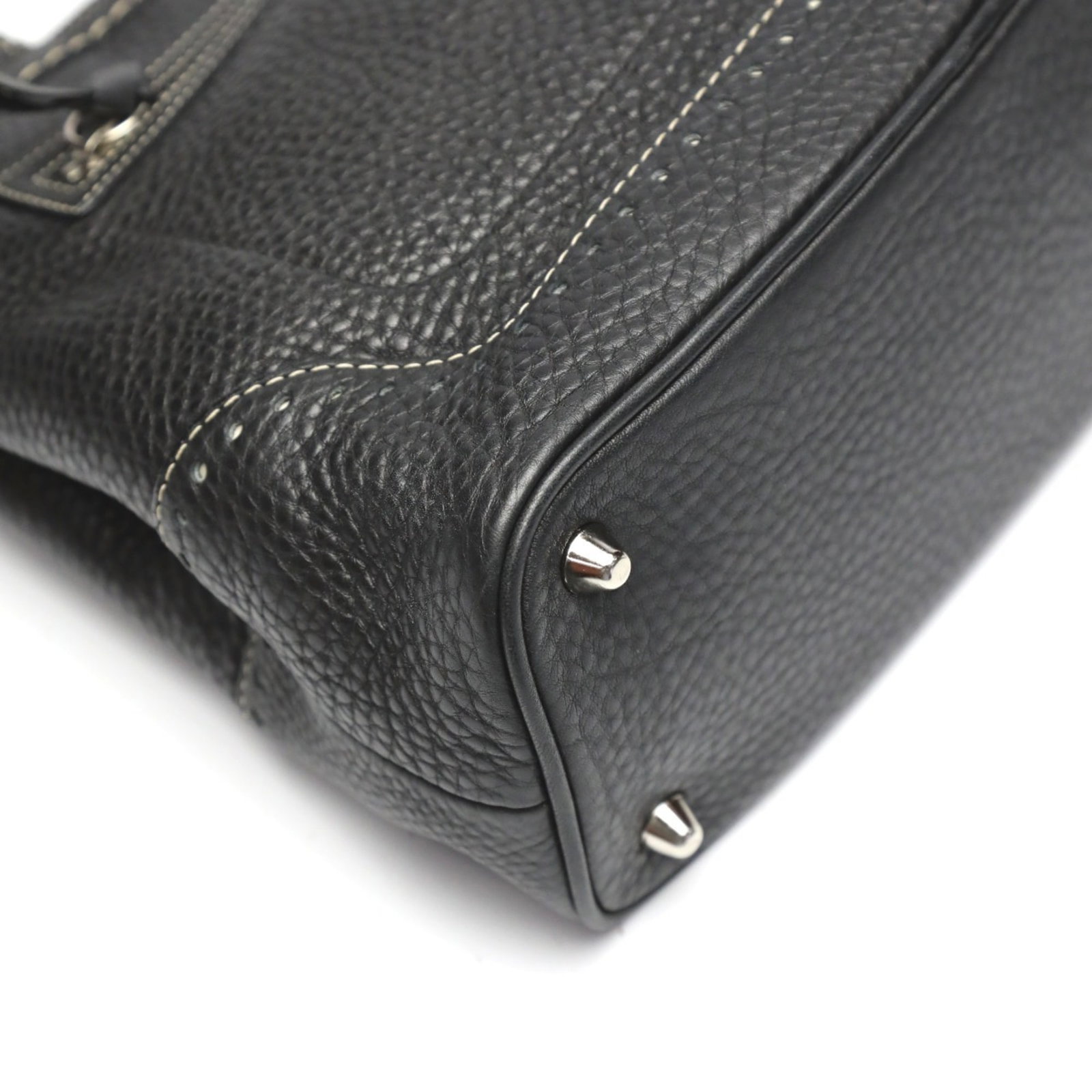 Handbag Leather Coach - 6