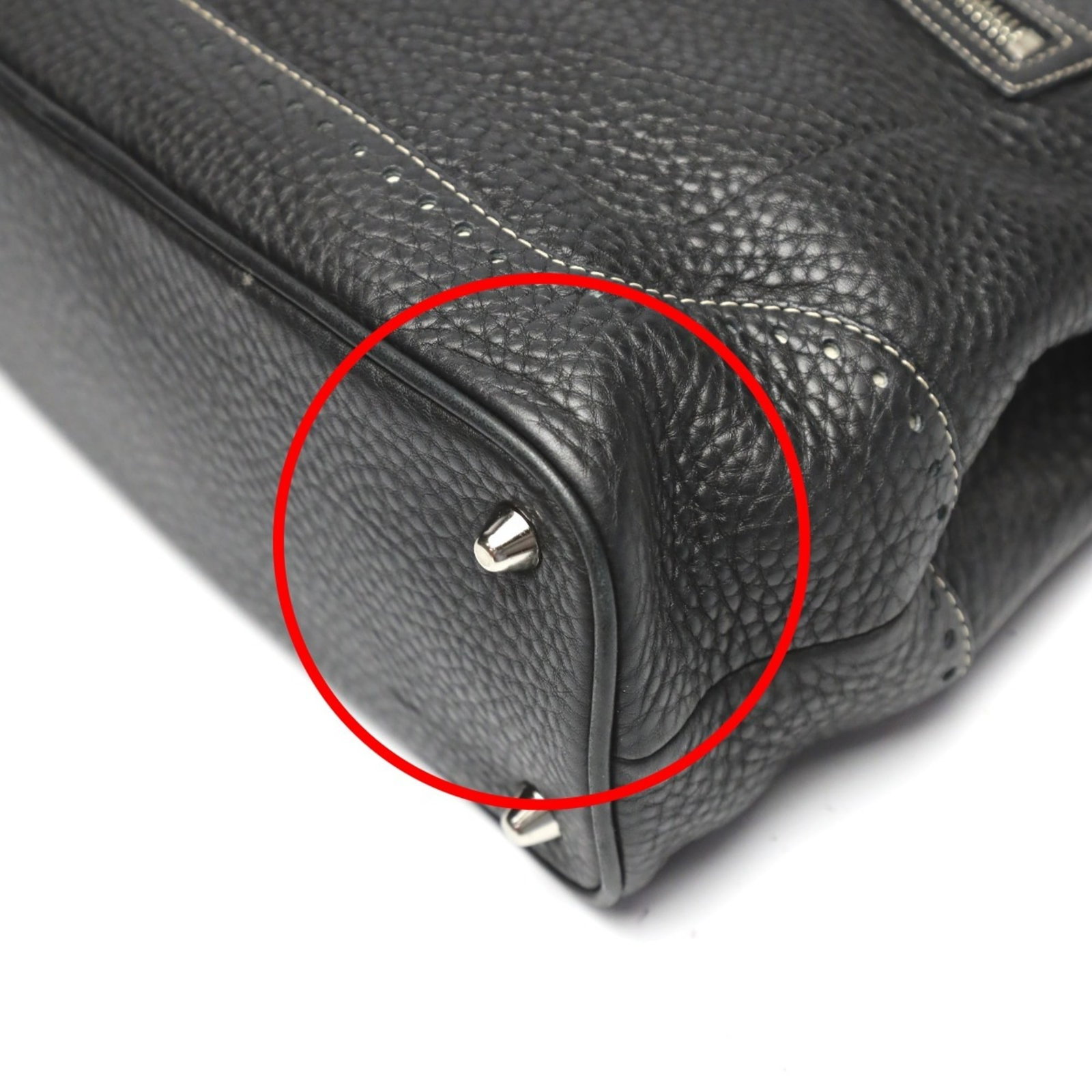 Handbag Leather Coach - 7