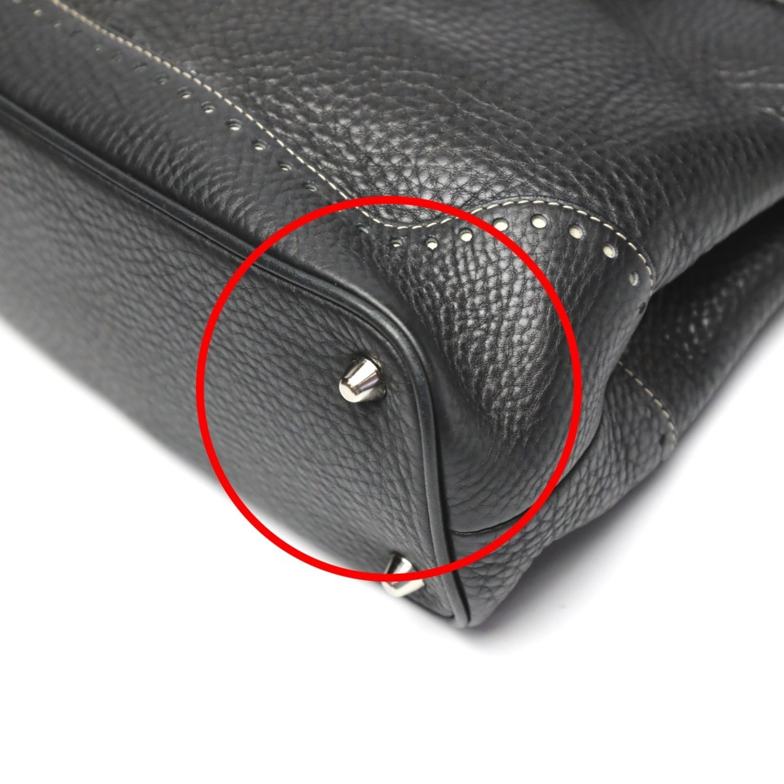 Handbag Leather Coach - 8