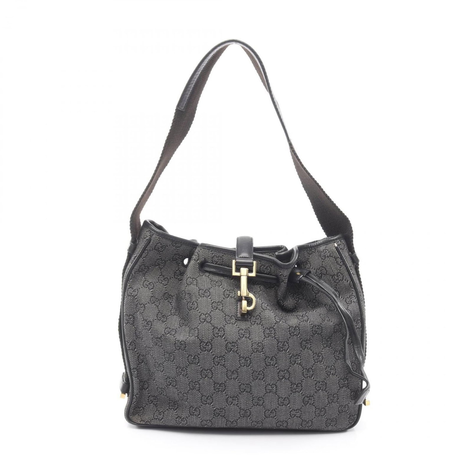Gucci Handbag Shoulder Bag Canvas Leather: Gucci Handbag Shoulder Bag Canvas Leather Canvas and leather come together in this Gucci shoulder bag, featuring a classic design with clean lines. Measuring 25cm x 28cm x 7.5cm, it's a versatile