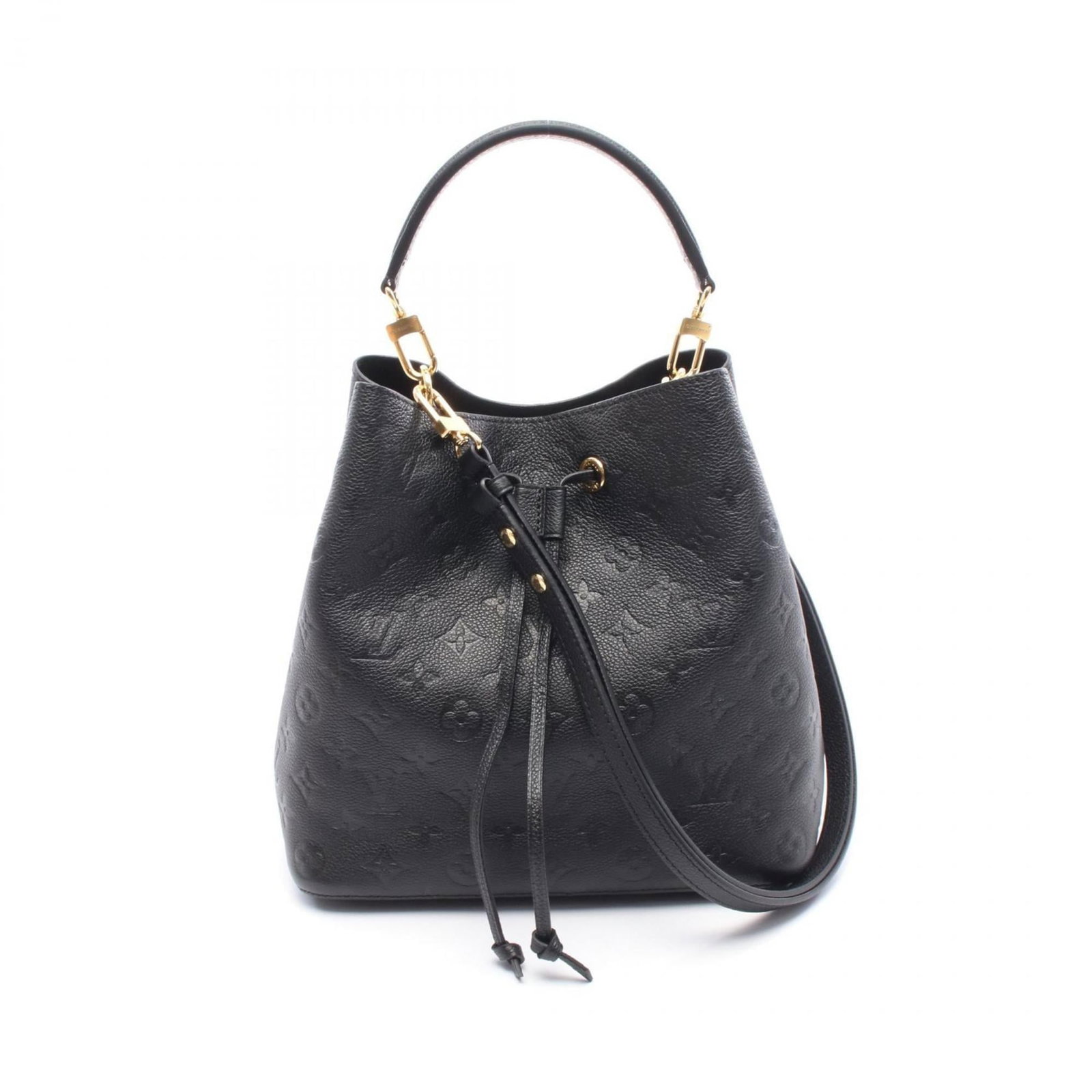 Handbag Louis Vuitton Monogram Empreinte: Handbag Louis Vuitton Monogram Empreinte Black Monogram Empreinte Louis Vuitton handbag with a classic design, featuring the iconic interlocking LV monogram pattern. This pre-owned bag has some minor