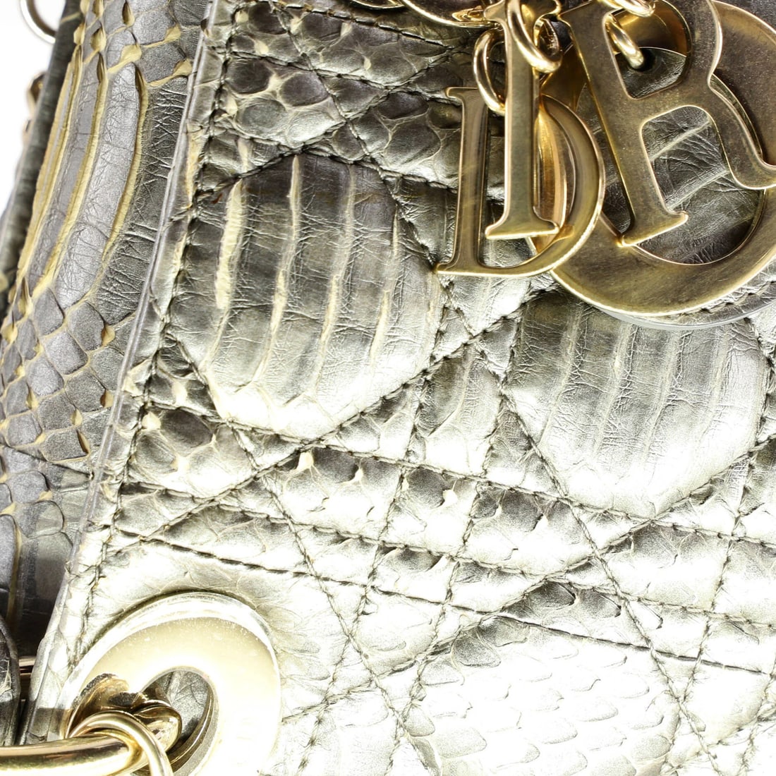 Christian Dior Lady Dior Bag Python Mini - 6