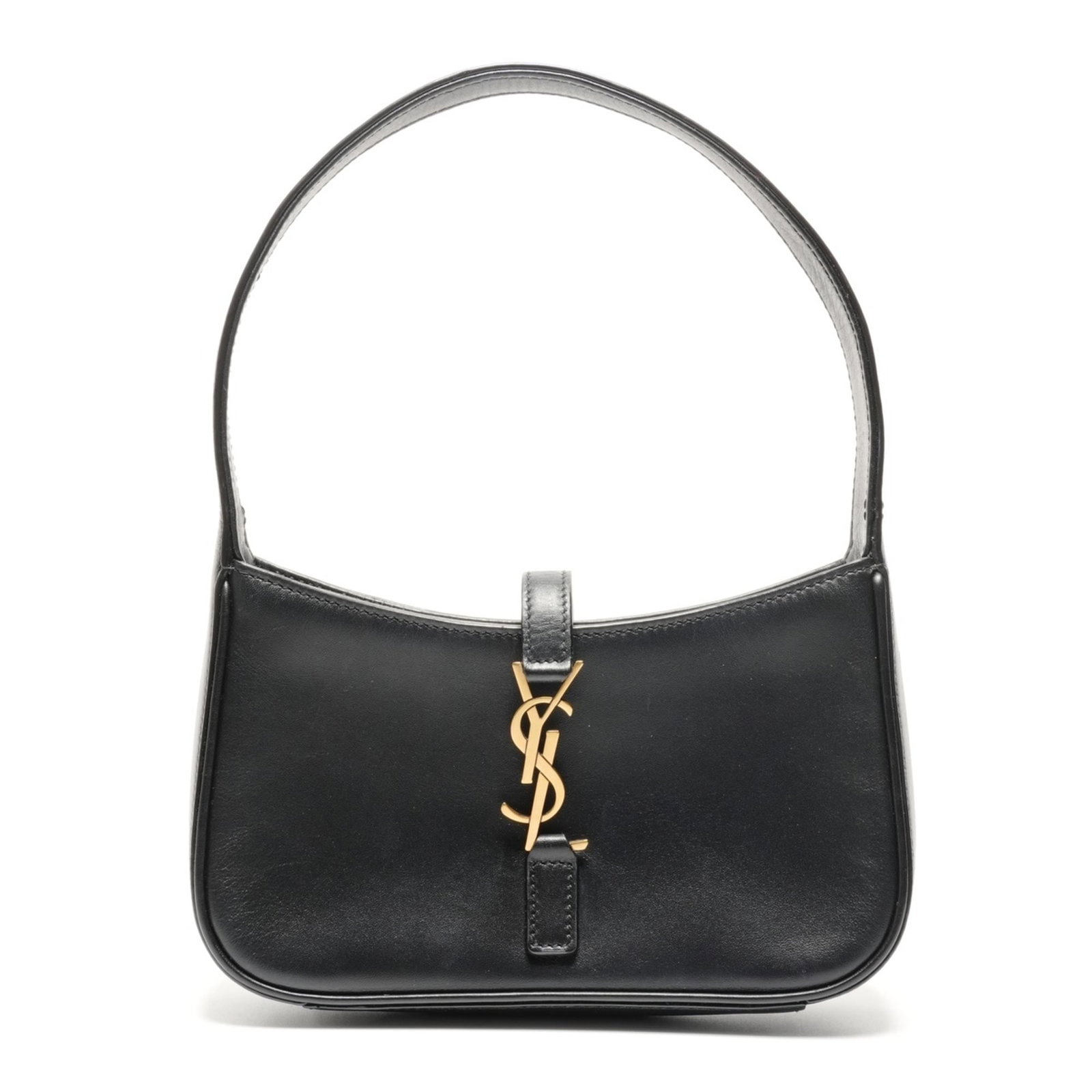 Shoulder Bag By Yves Saint Laurent: Shoulder Bag By Yves Saint Laurent Black Yves Saint Laurent shoulder bag with a sleek design, featuring a compact size and sturdy construction. The bag has some minor scratches and dirt, but remains