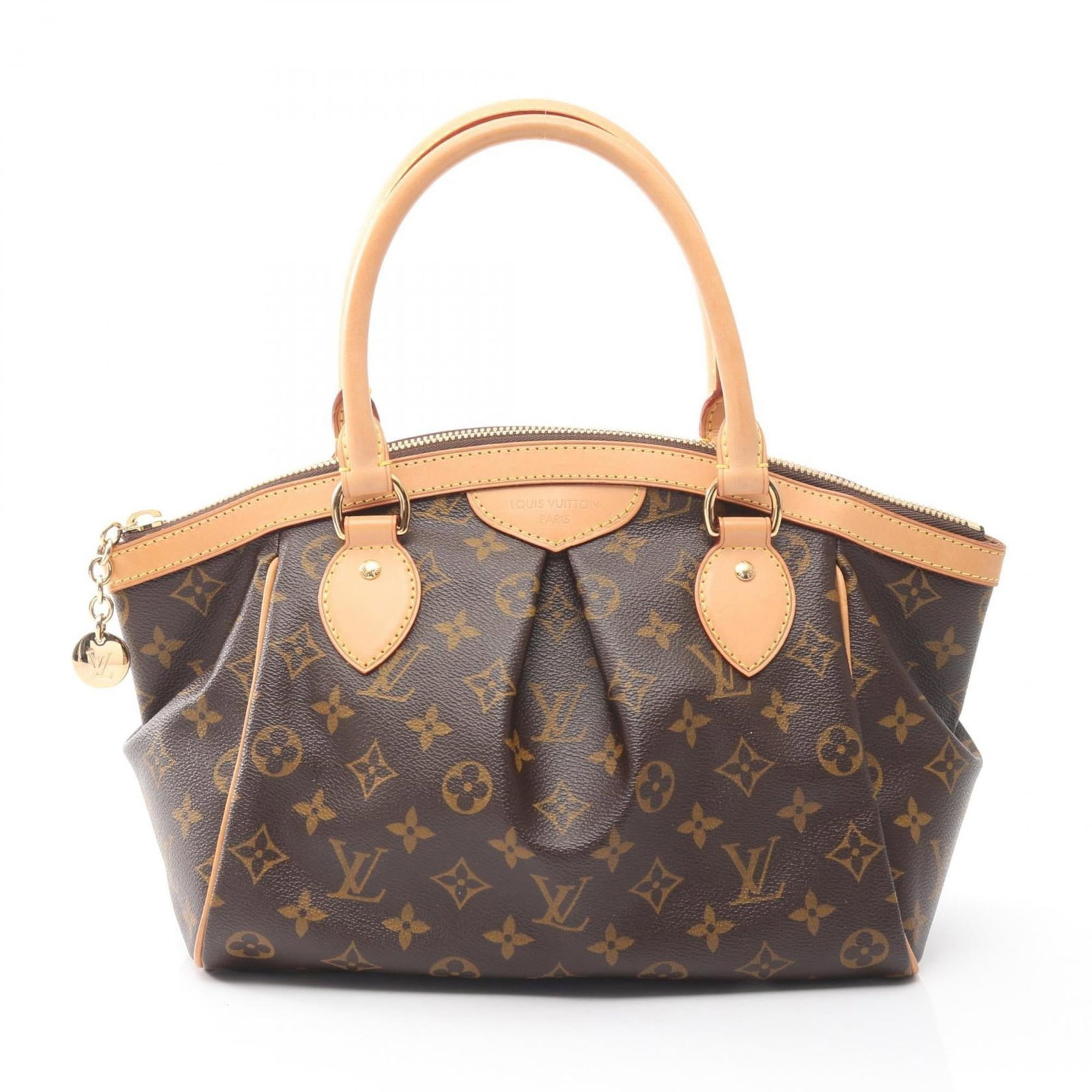 Louis Vuitton Handbag Coated Canvas Leather: Louis Vuitton Handbag Coated Canvas Leather Coated canvas leather and brown color make this Louis Vuitton handbag a stylish accessory. Measuring 22cm x 29cm x 14cm, it offers a spacious interior for