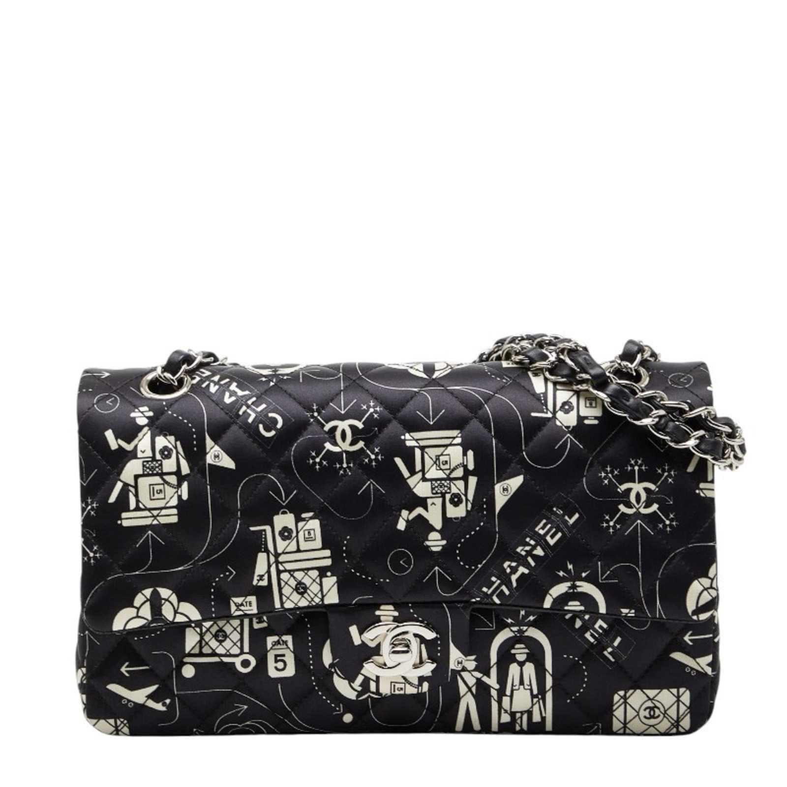 Satin leather Chanel shoulder bag (1 of 11)
