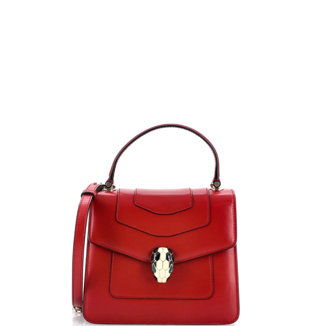 Small leather bag forever top handle serpenti bvlgari (1 of 7)