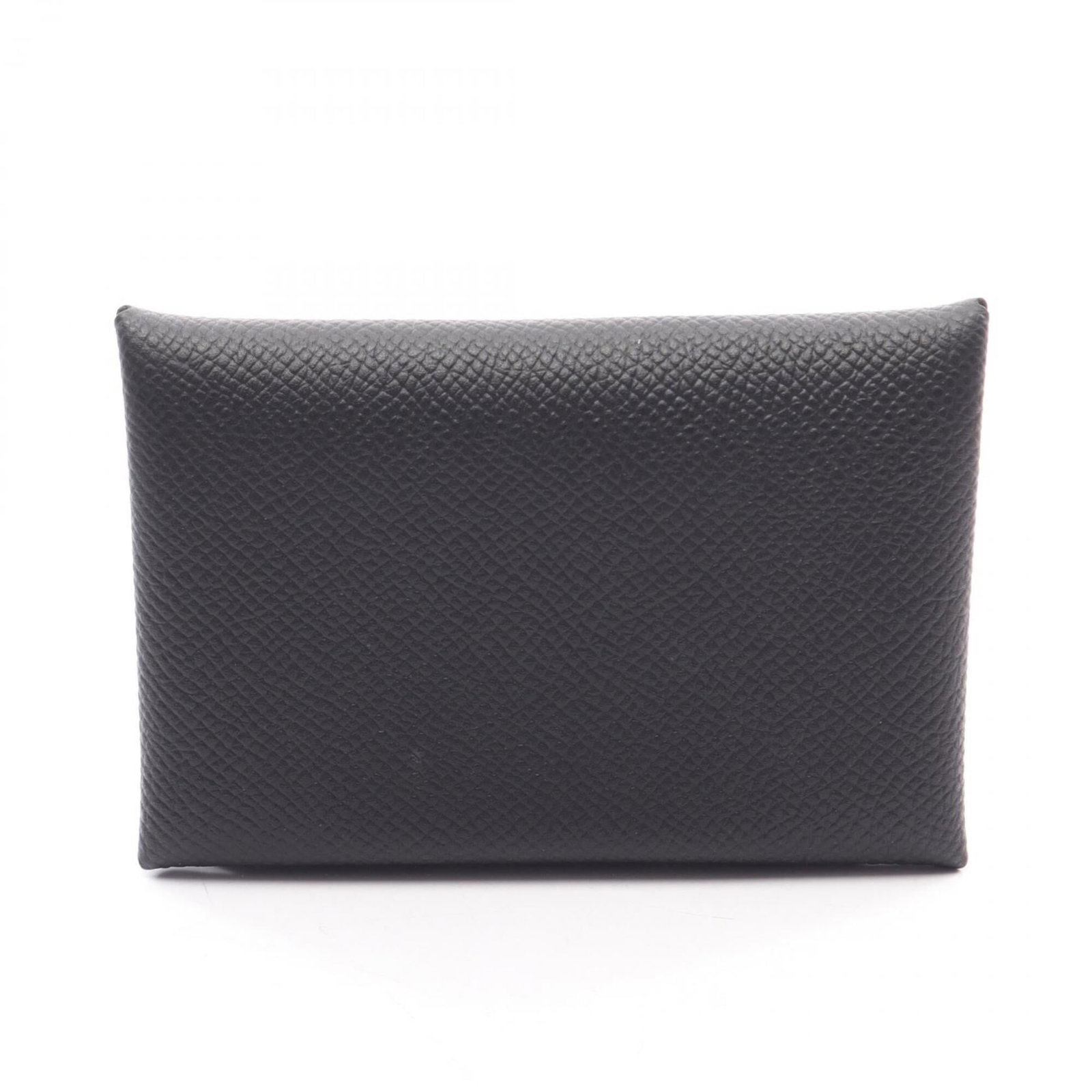 Hermes Leather Coin Case Purse: Hermes Leather Coin Case Purse This sleek black leather coin case purse from Hermes features clean lines and a classic design. Made from high-quality leather, it measures 7cm x 10.5cm x 1.5cm and boas