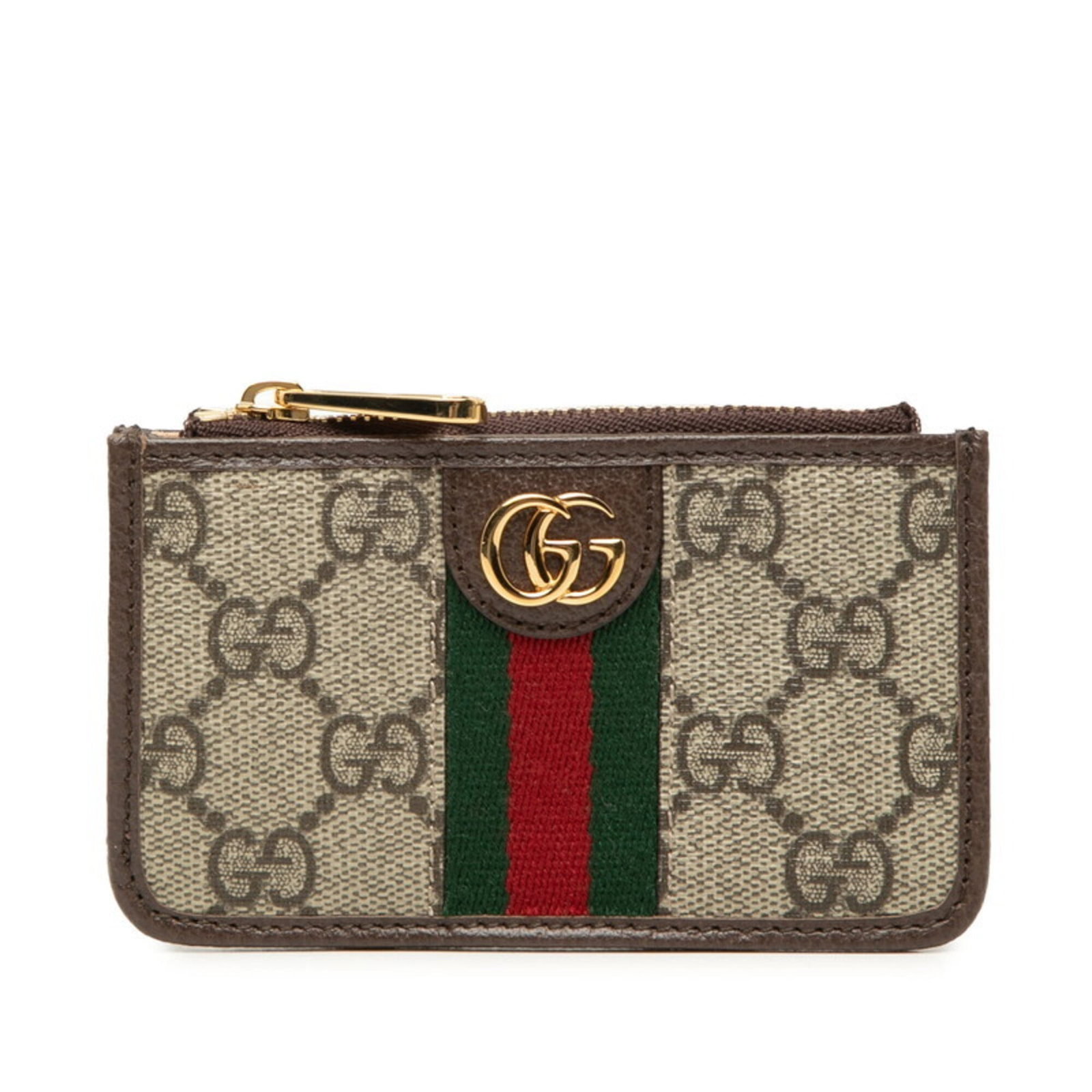 Gucci business card case gg supreme: Gucci business card case gg supreme Gucci business card case in beige and multi-color GG Supreme design, featuring a few traces of usage with minor scratches and dirt. The condition is very good despi