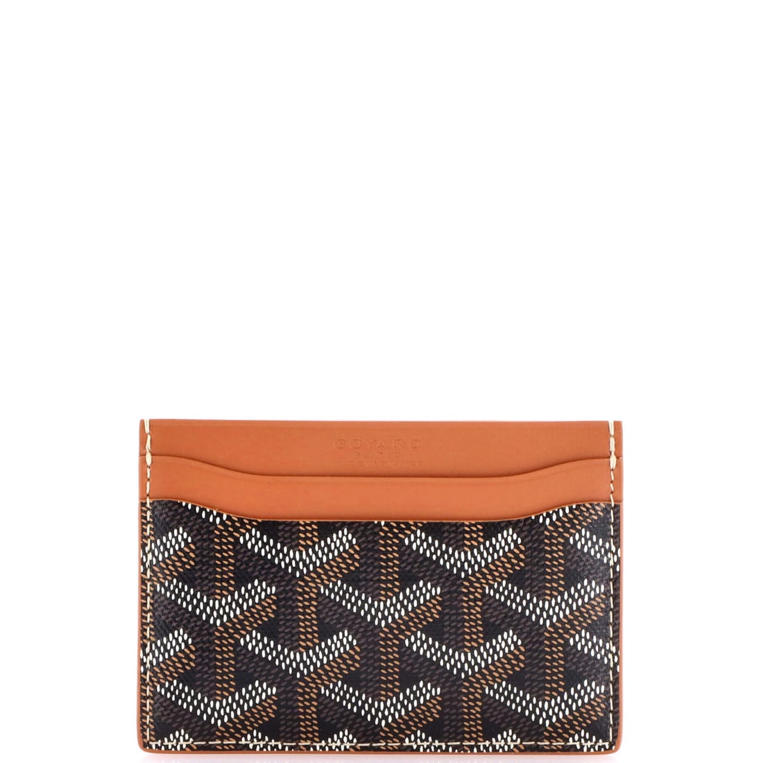 Card Holder Canvas Coated Goyard Saint Sulpice: Card Holder Canvas Coated Goyard Saint Sulpice Canvas Coated Goyard Saint Sulpice Card Holder in Black. This card holder wallet features a coated canvas exterior and leather interior, with a
